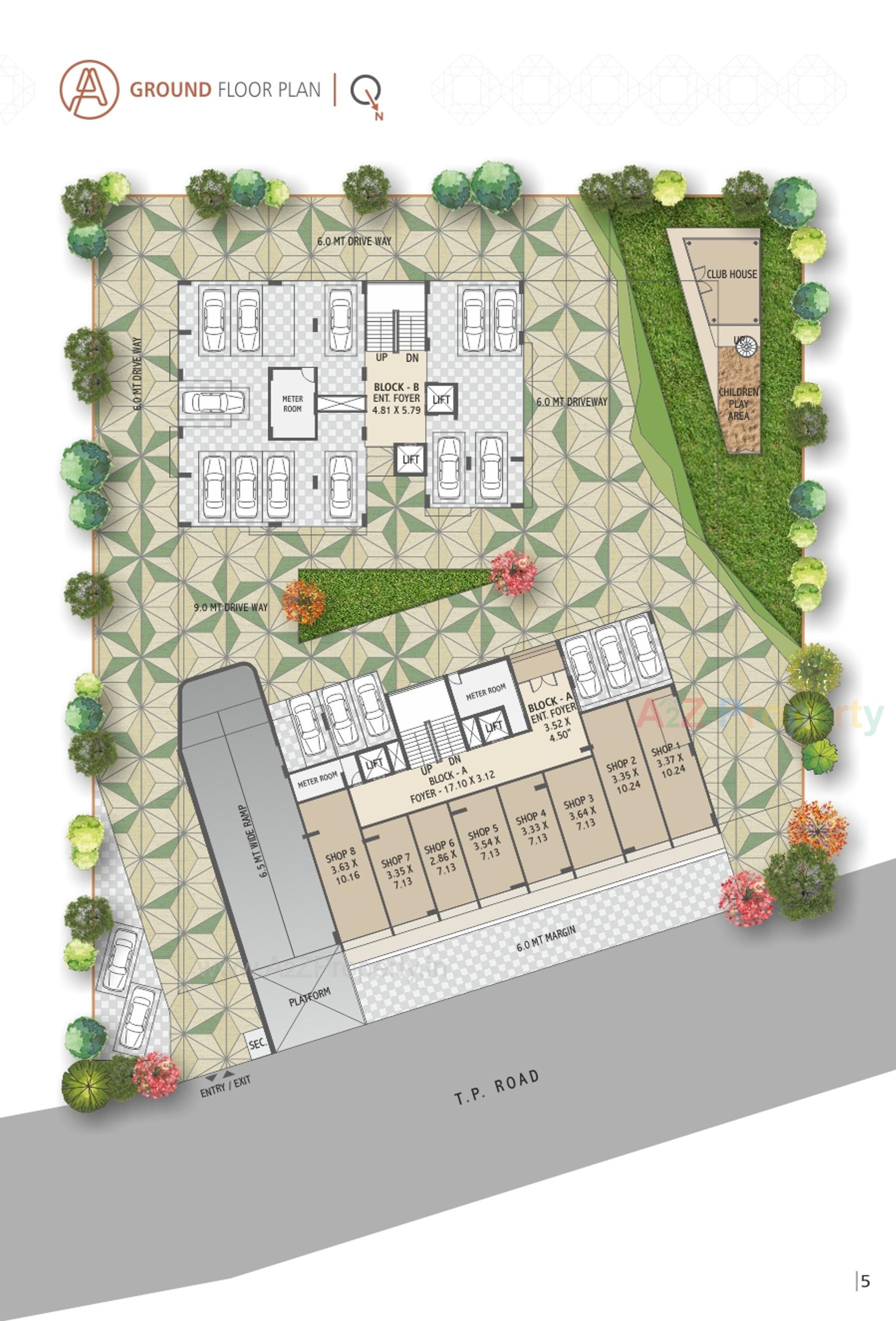 Layout of real estate project Dev Aurum located at Por, Gandhinagar, Gujarat