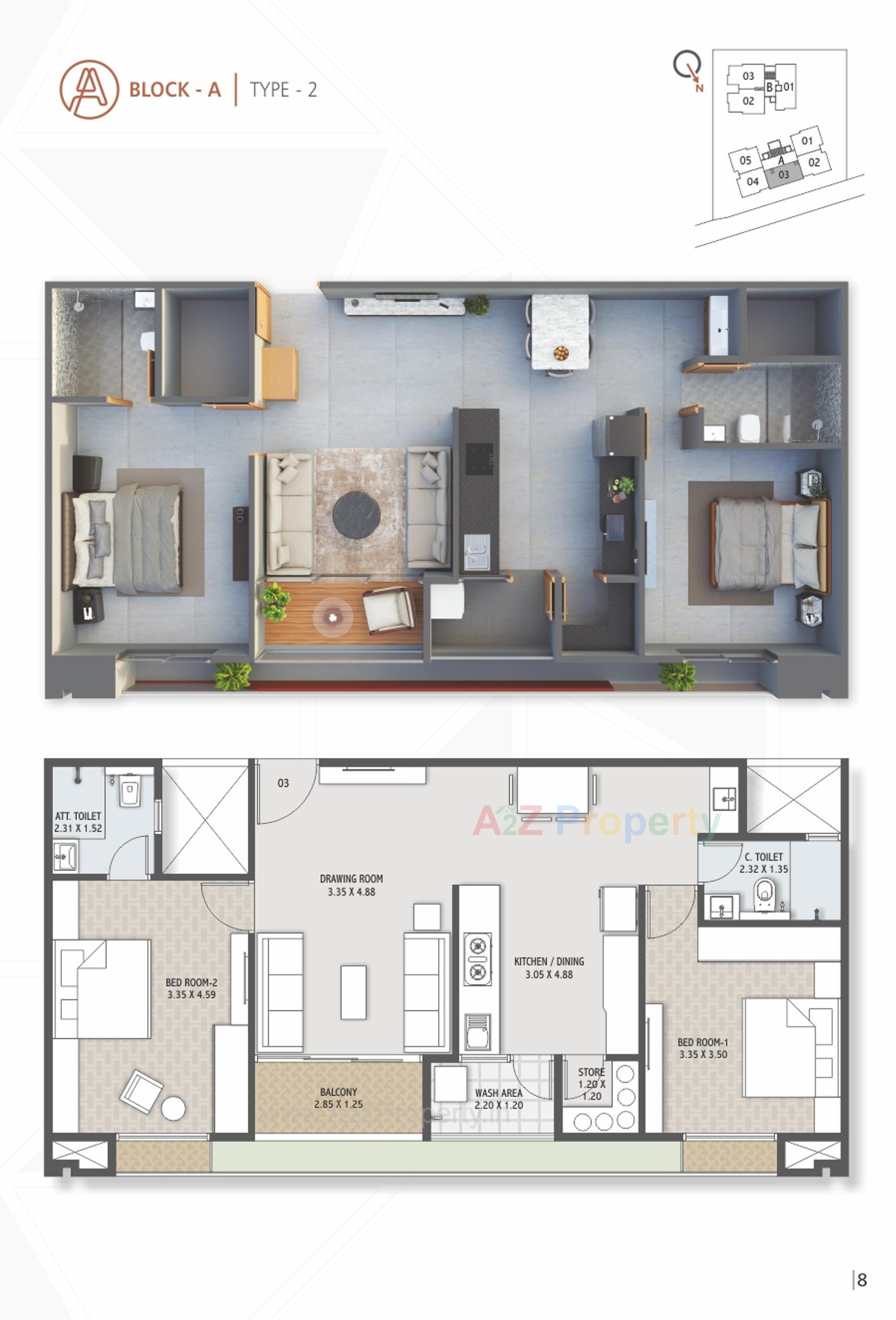 Layout of real estate project Dev Aurum located at Por, Gandhinagar, Gujarat