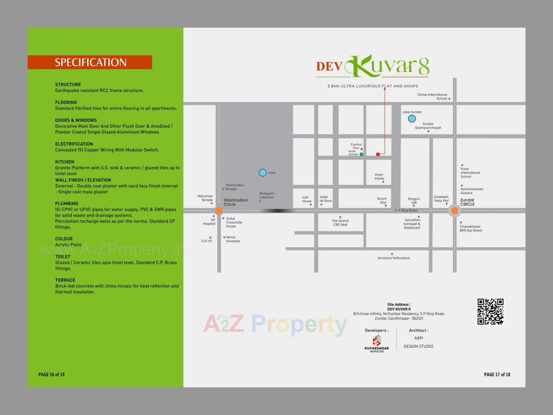 Layout of real estate project Dev Kuvar located at Zundal, Gandhinagar, Gujarat