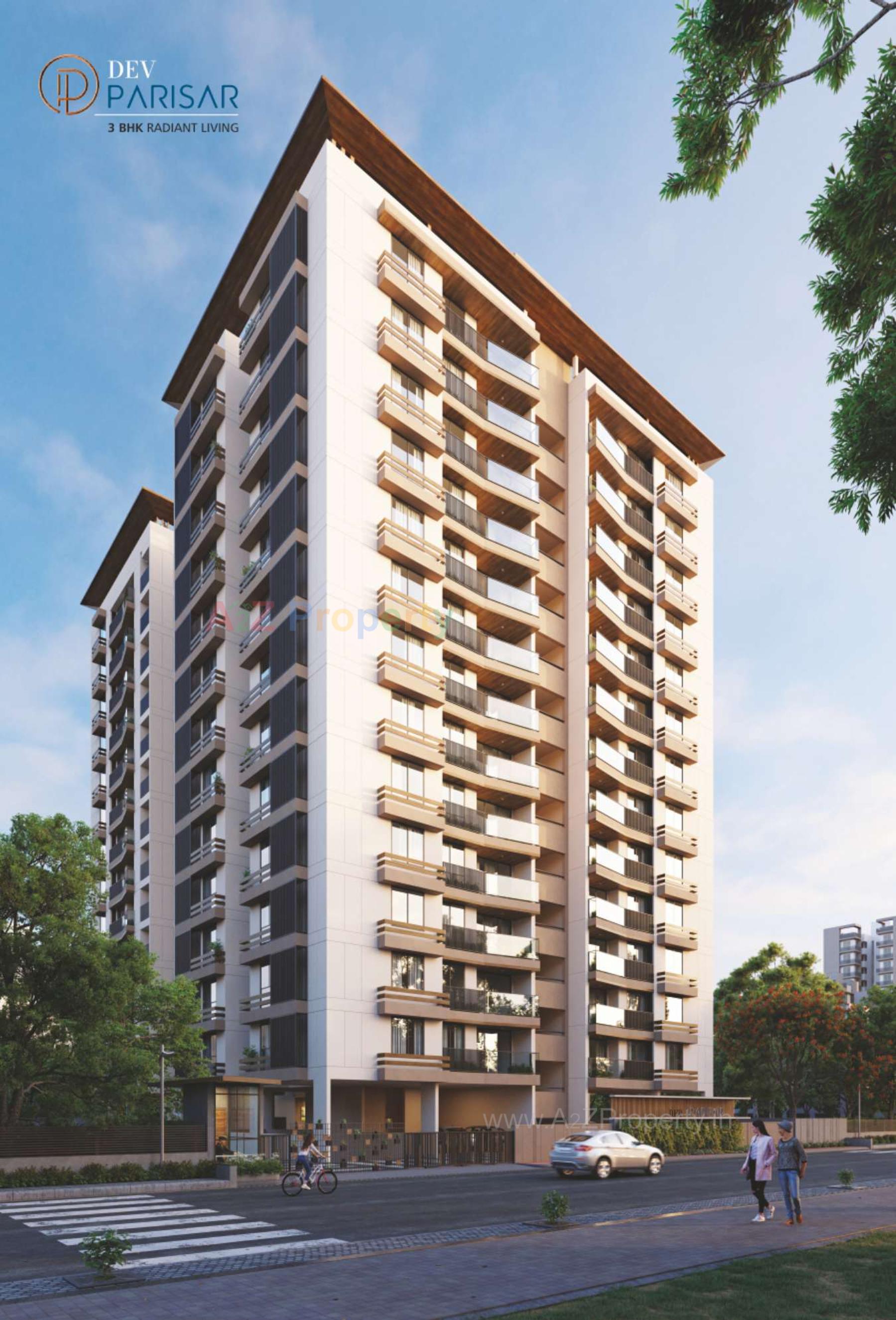 3D Elevation of real estate project Dev Parisar located at Por, Gandhinagar, Gujarat
