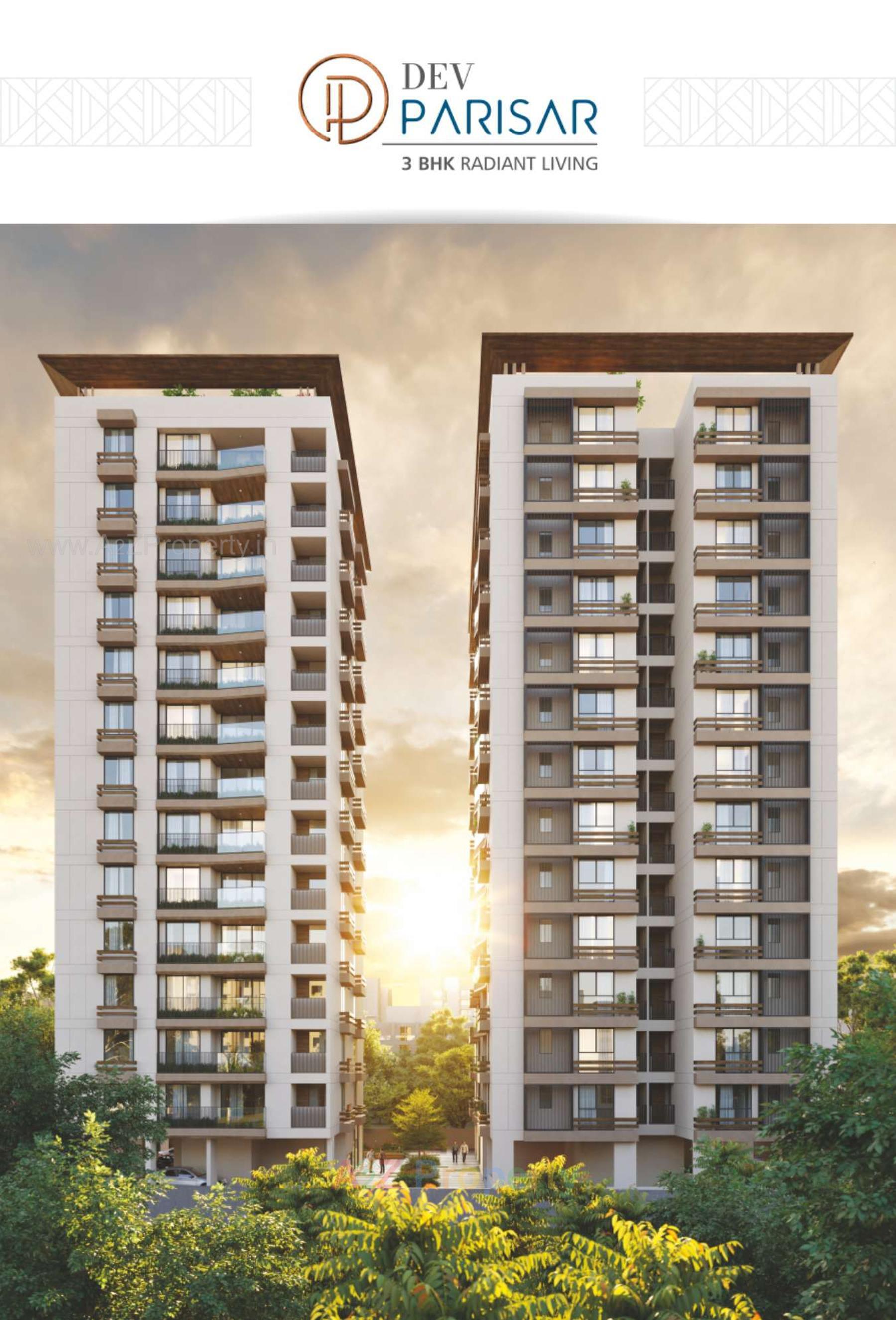 3D Elevation of real estate project Dev Parisar located at Por, Gandhinagar, Gujarat