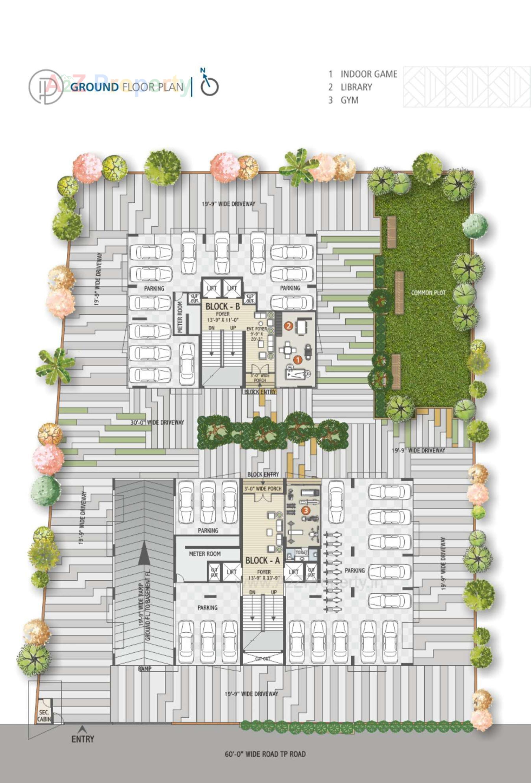 Layout of real estate project Dev Parisar located at Por, Gandhinagar, Gujarat