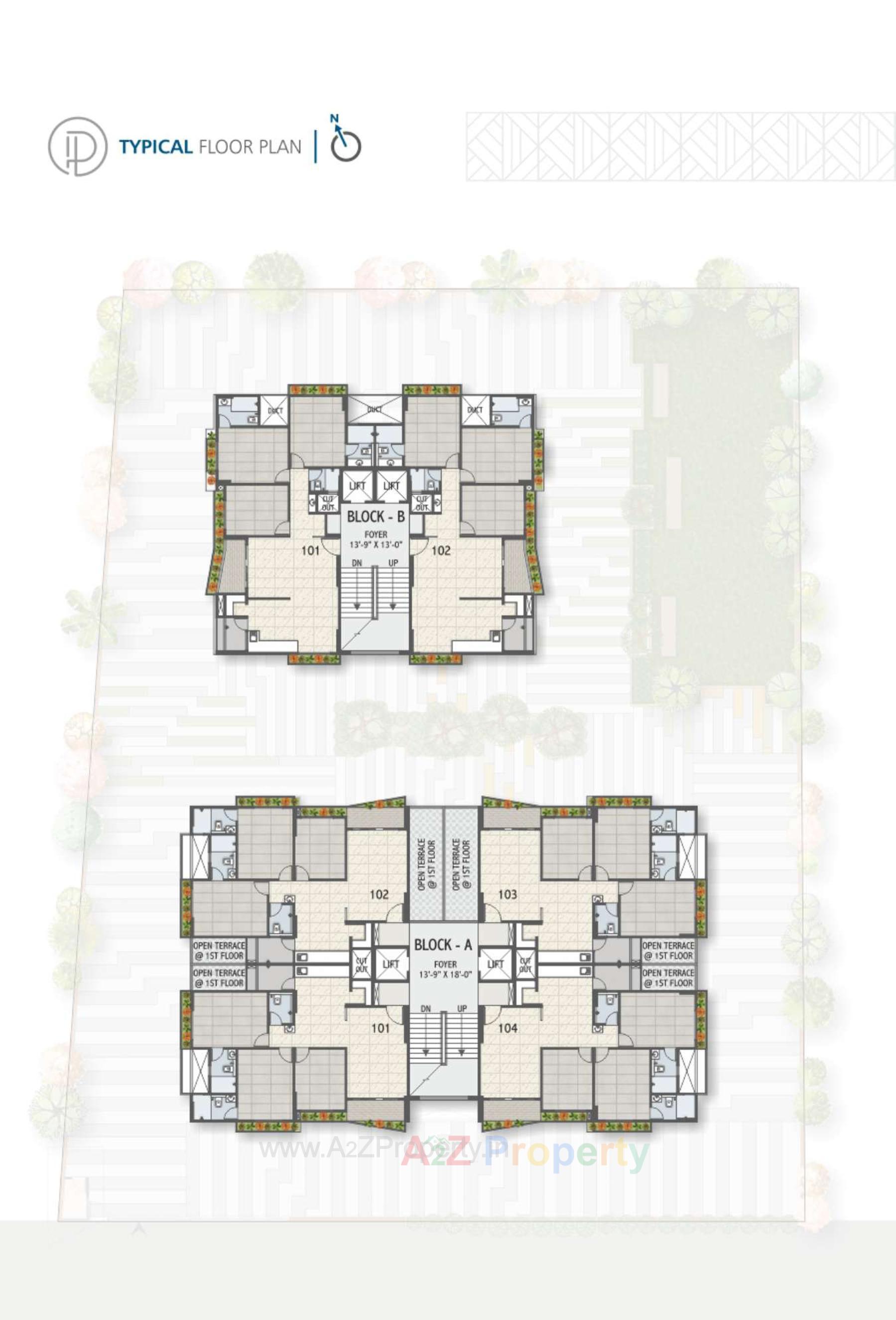 Layout of real estate project Dev Parisar located at Por, Gandhinagar, Gujarat