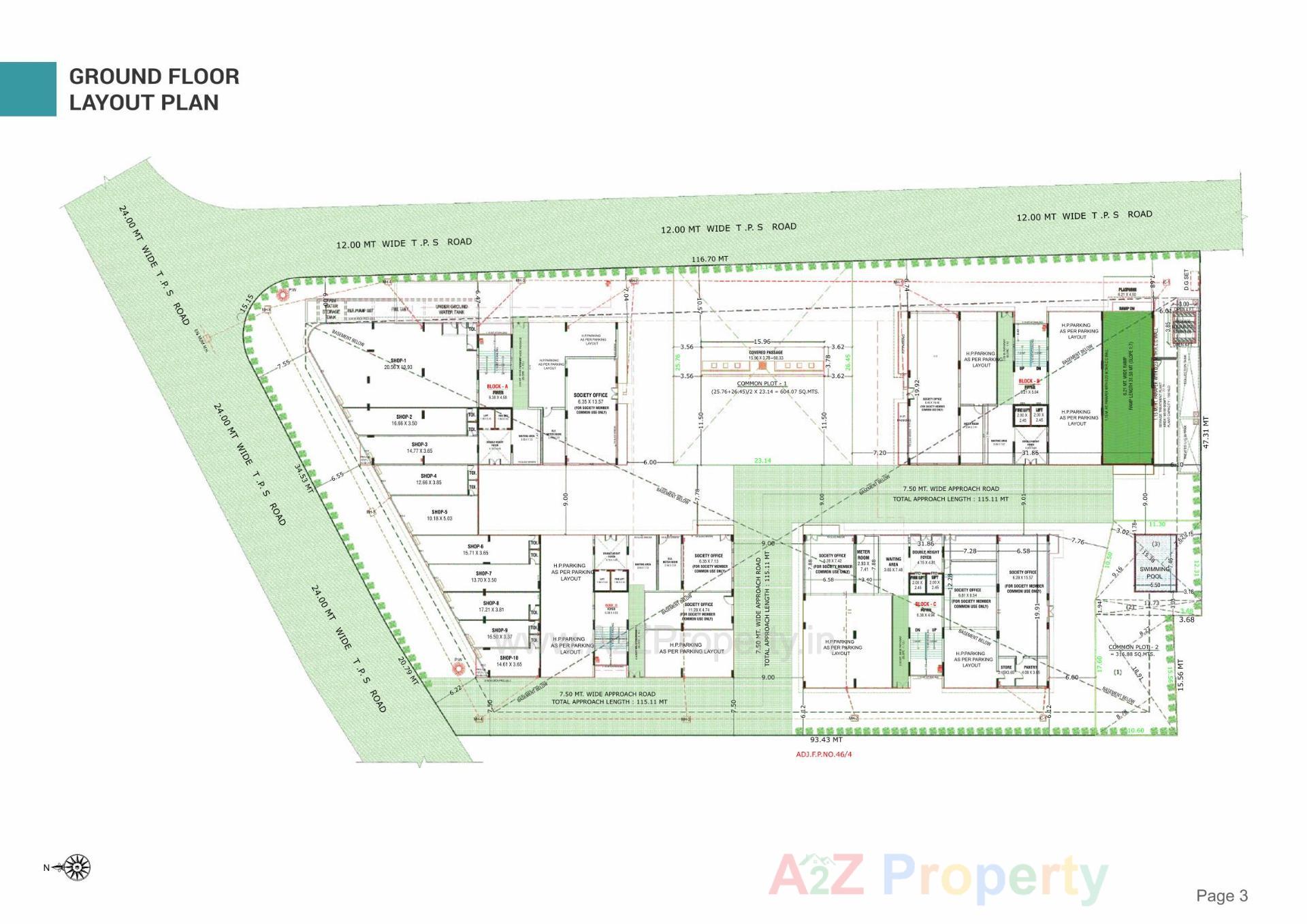 Layout of real estate project Dev Pinnacle located at Koteshawar, Gandhinagar, Gujarat