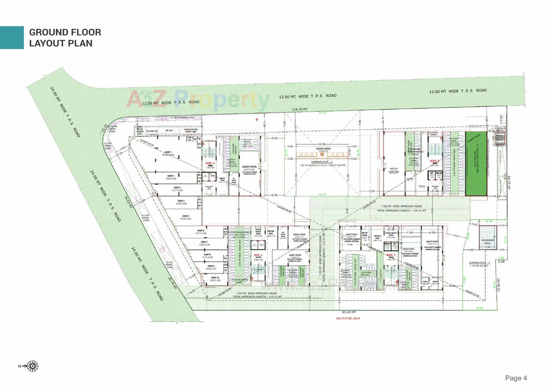 Layout of real estate project Dev Pinnacle located at Koteshawar, Gandhinagar, Gujarat
