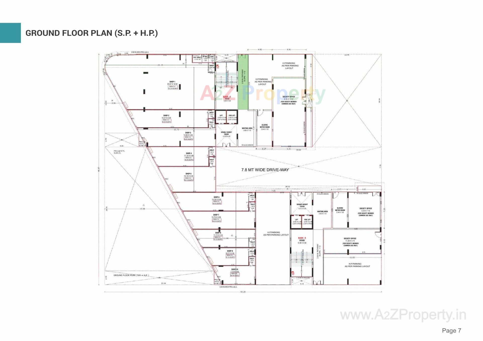 Layout of real estate project Dev Pinnacle located at Koteshawar, Gandhinagar, Gujarat