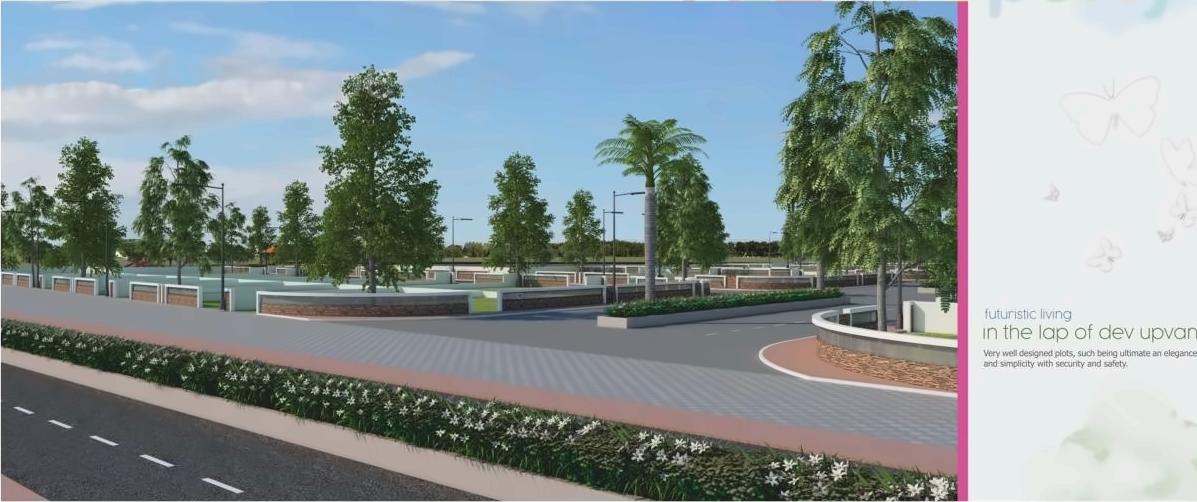 3D Elevation of real estate project Dev Upvan located at Gandhinagar, Gandhinagar, Gujarat