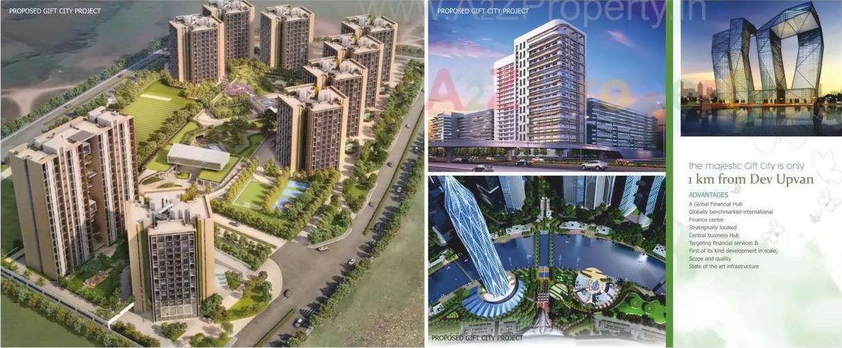 3D Elevation of real estate project Dev Upvan located at Gandhinagar, Gandhinagar, Gujarat