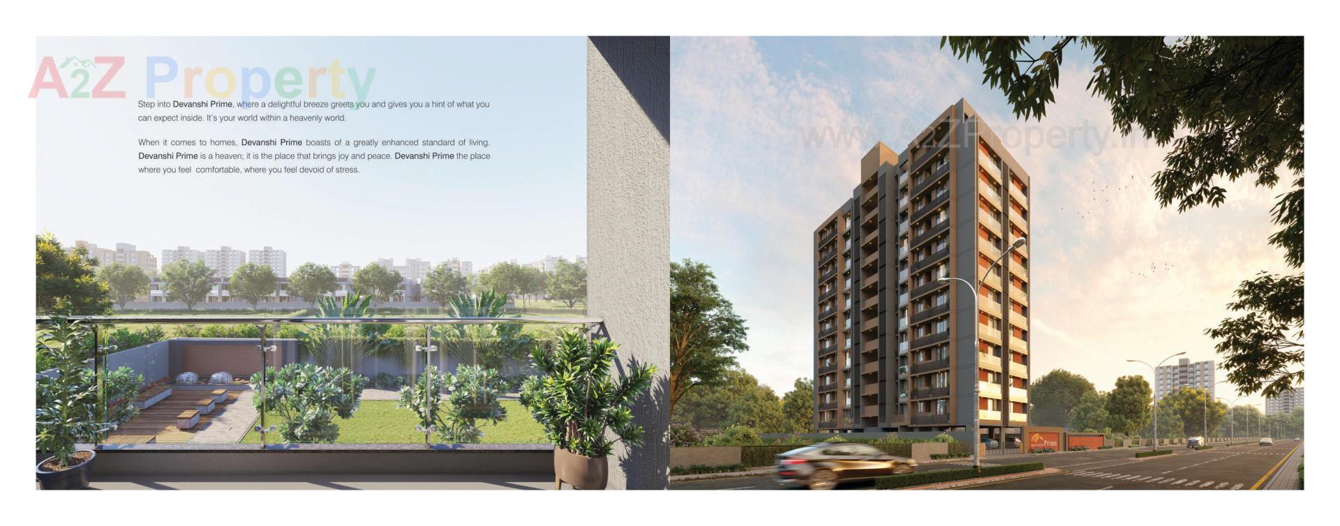 3D Elevation of real estate project Devanshi Prime located at Raysan, Gandhinagar, Gujarat