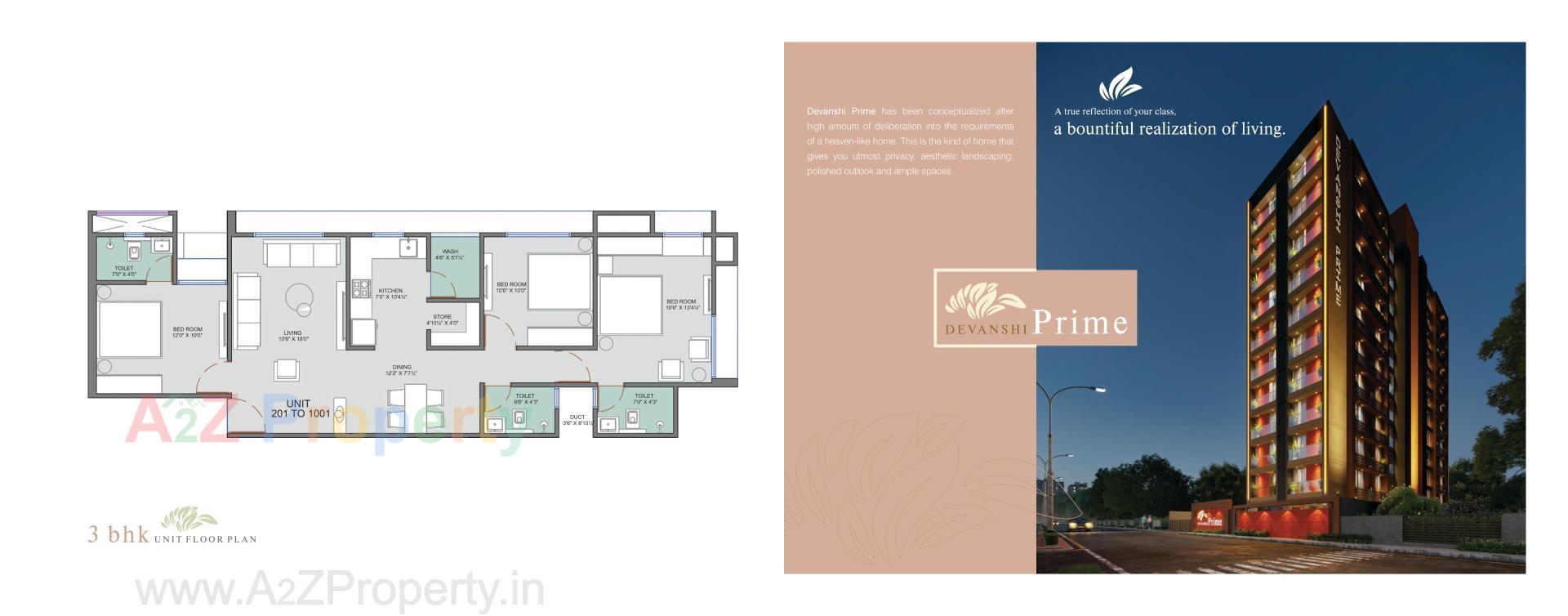 Layout of real estate project Devanshi Prime located at Raysan, Gandhinagar, Gujarat