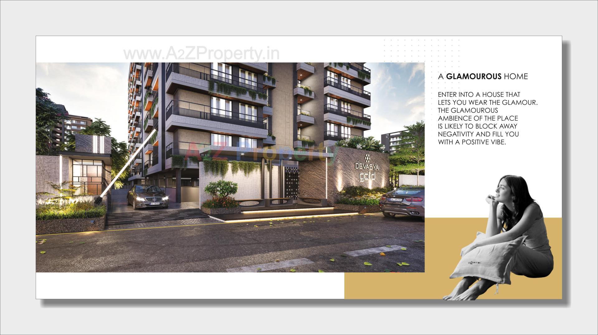 3D Elevation of real estate project Devasya Gold located at Koba, Gandhinagar, Gujarat