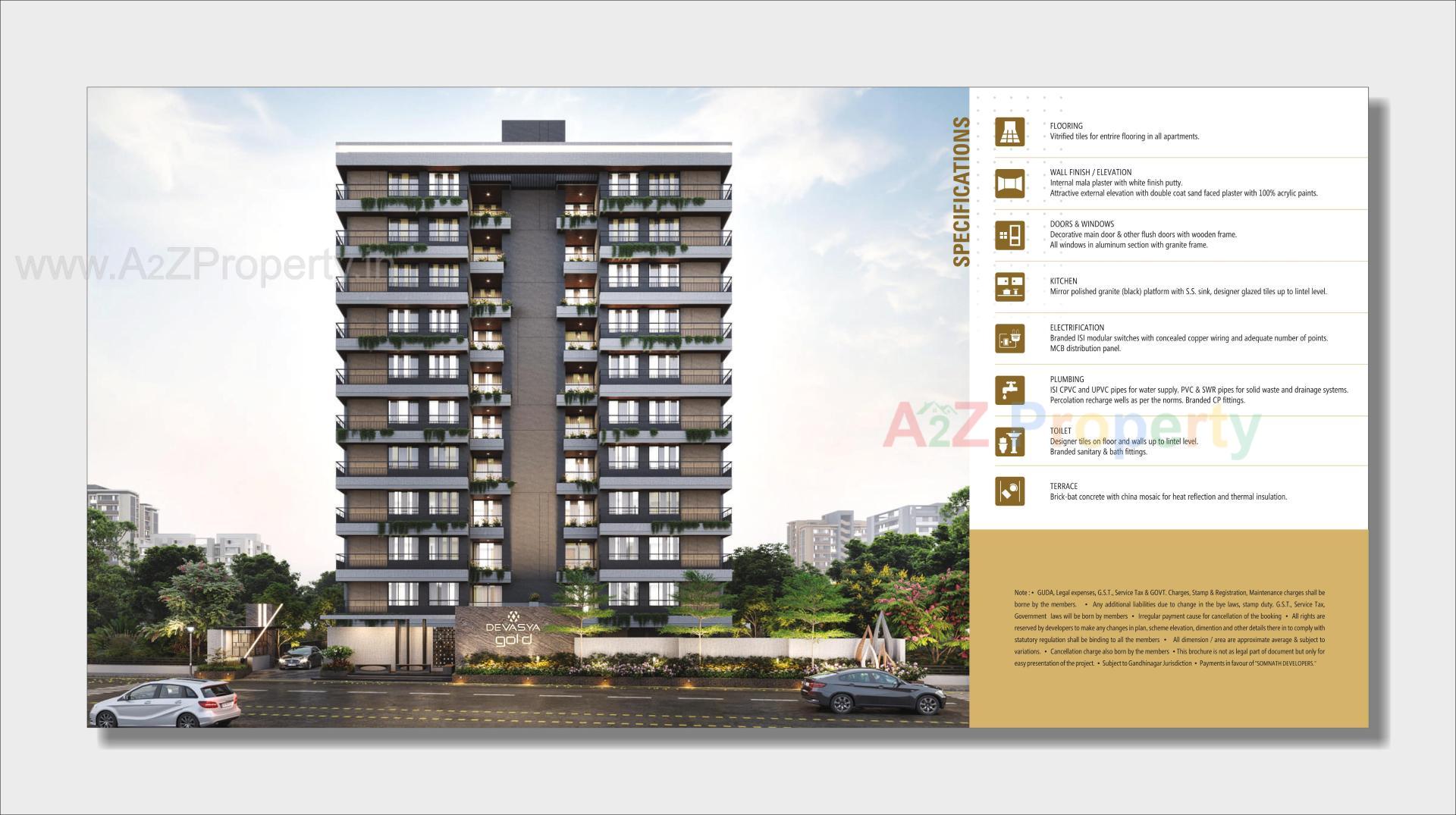 3D Elevation of real estate project Devasya Gold located at Koba, Gandhinagar, Gujarat