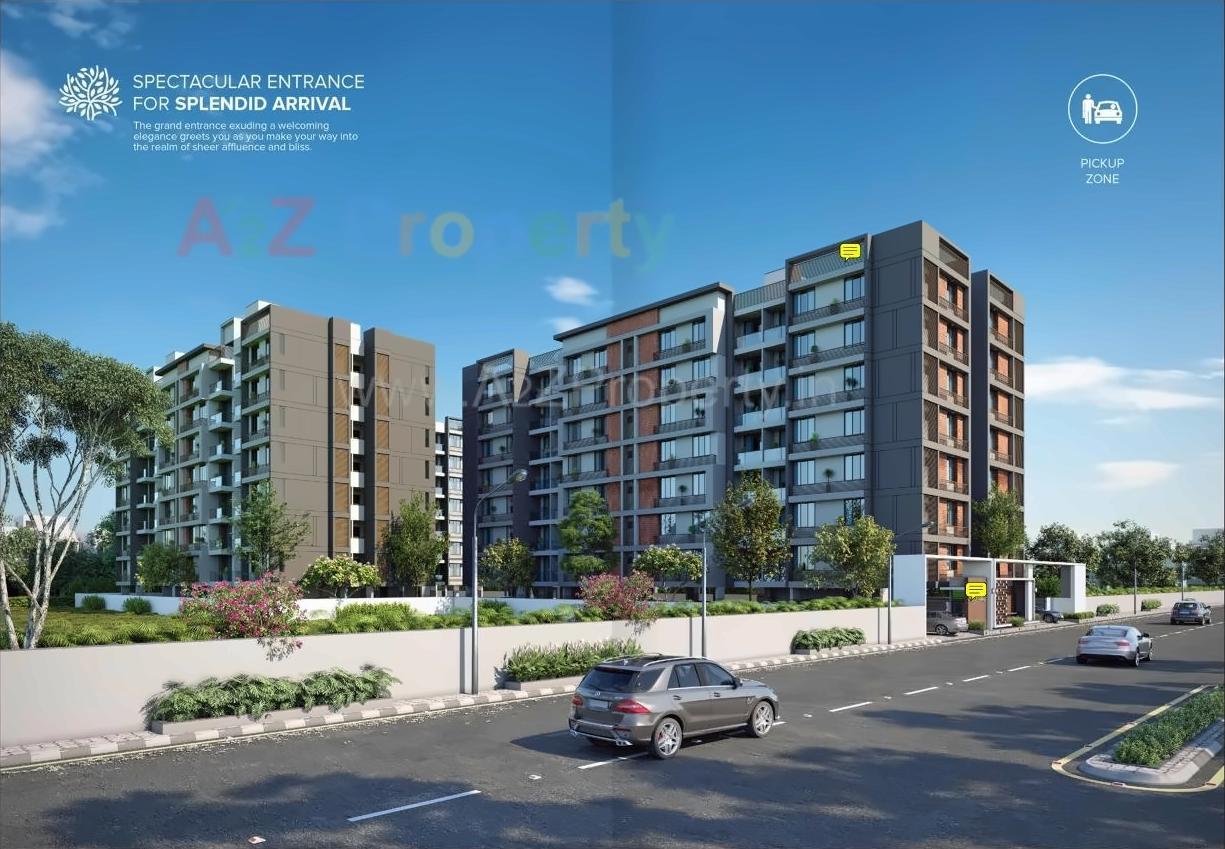 3D Elevation of real estate project Devgram Residency located at Chiloda, Gandhinagar, Gujarat