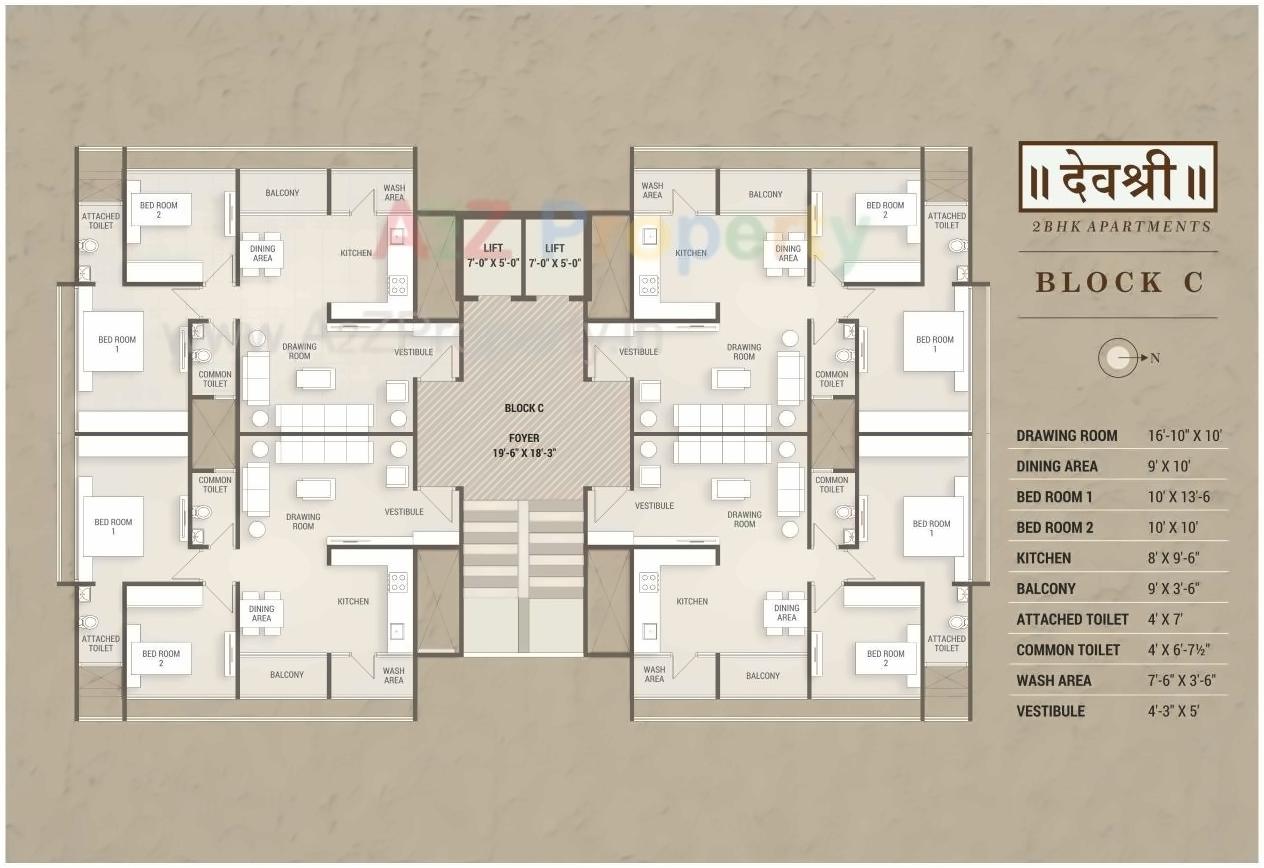 Layout of real estate project Devshree located at Randheja, Gandhinagar, Gujarat