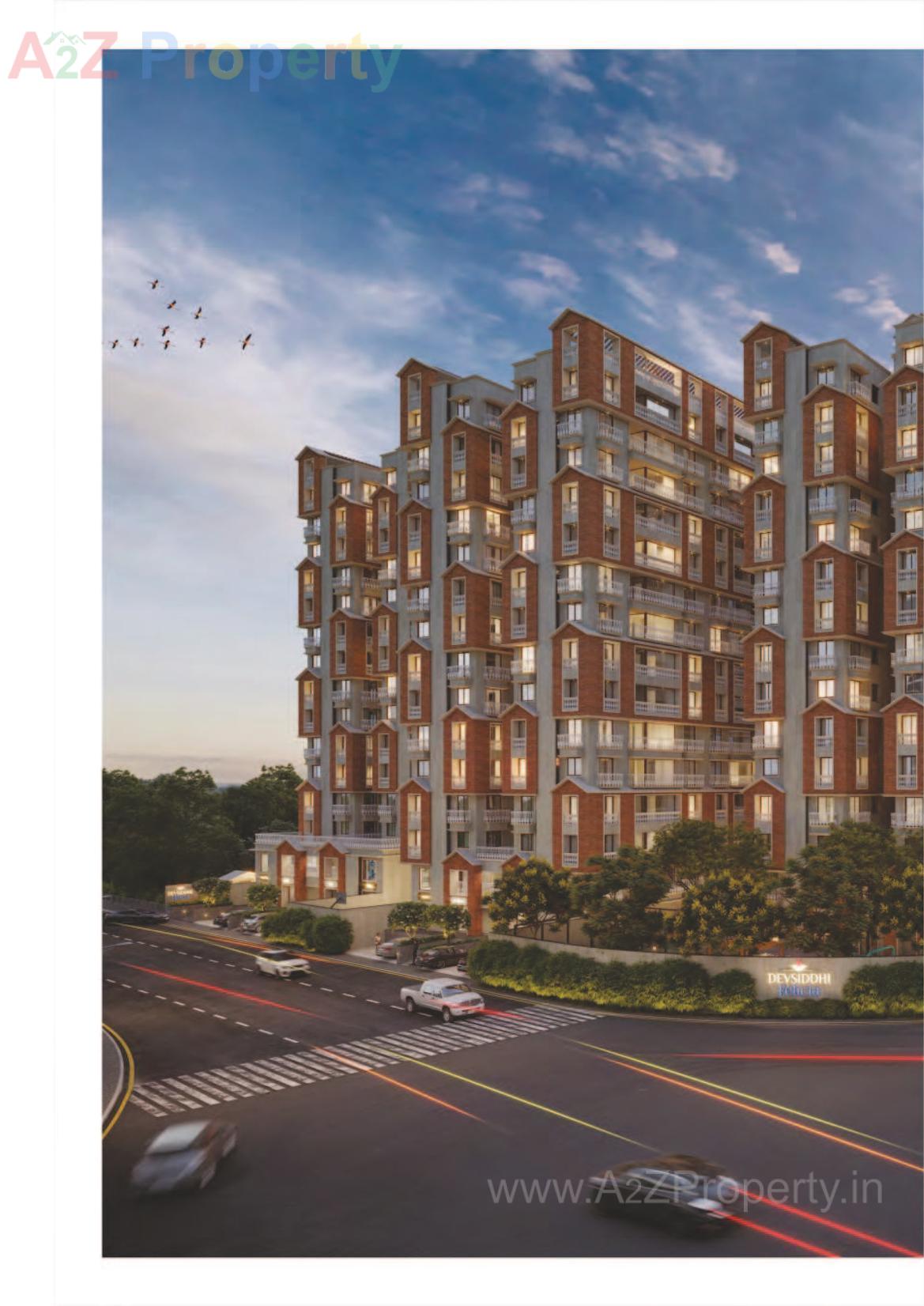 3D Elevation of real estate project Devsiddhi Felicia located at Randesan, Gandhinagar, Gujarat