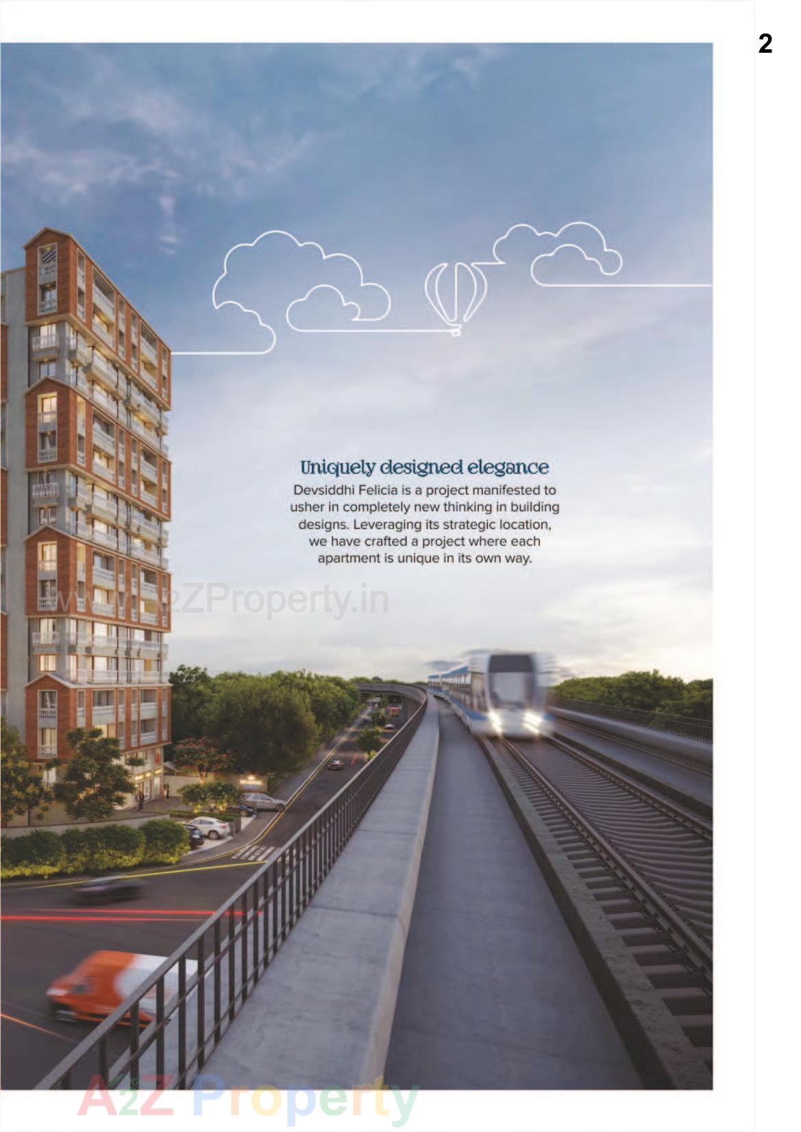 3D Elevation of real estate project Devsiddhi Felicia located at Randesan, Gandhinagar, Gujarat