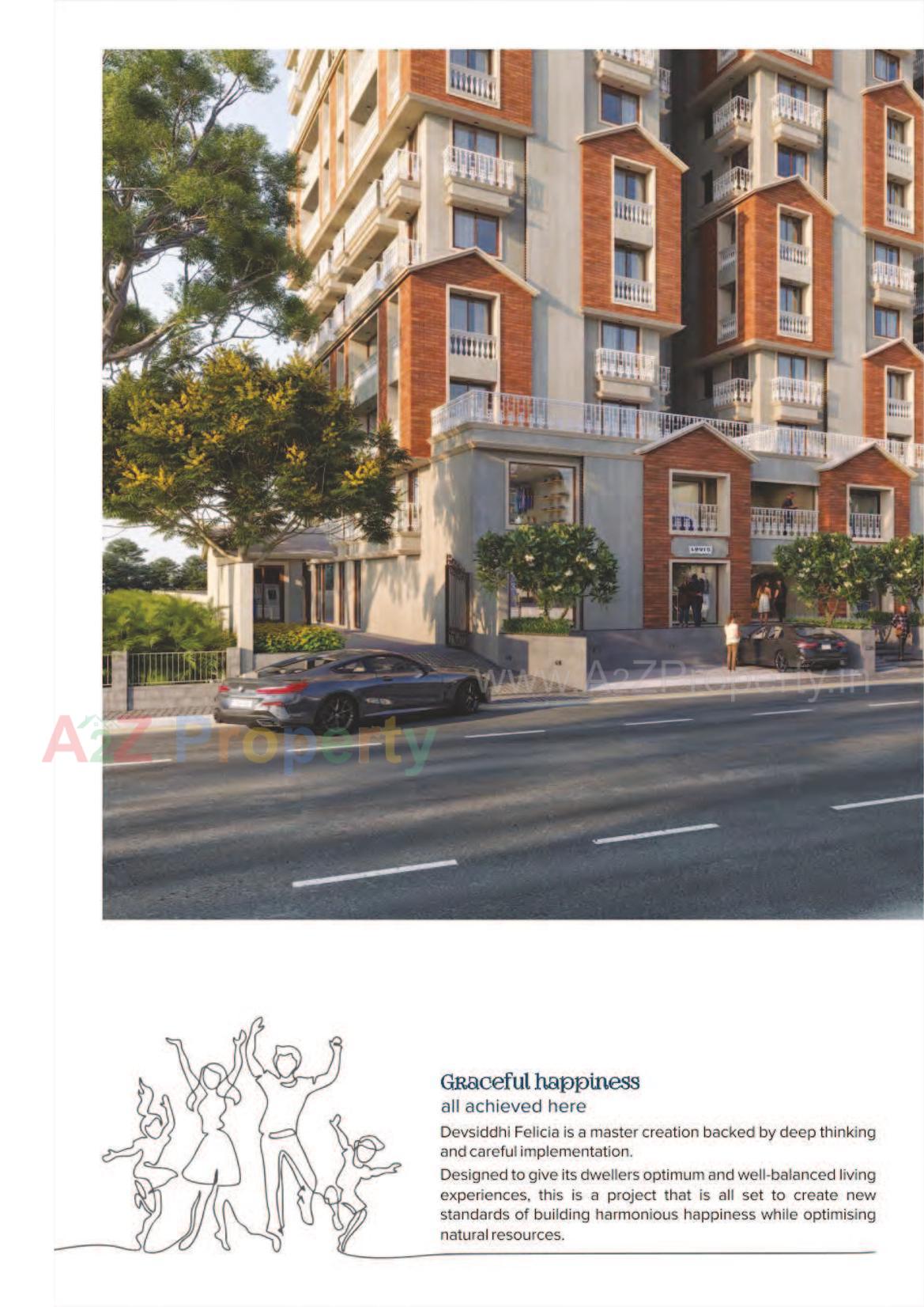 3D Elevation of real estate project Devsiddhi Felicia located at Randesan, Gandhinagar, Gujarat