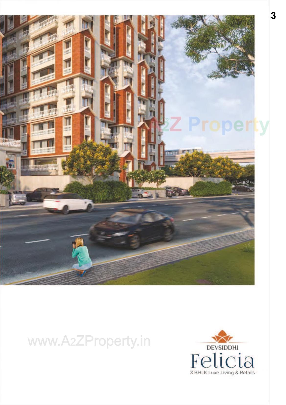 3D Elevation of real estate project Devsiddhi Felicia located at Randesan, Gandhinagar, Gujarat