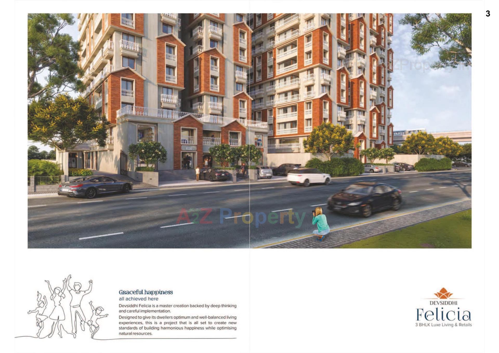 3D Elevation of real estate project Devsiddhi Felicia located at Randesan, Gandhinagar, Gujarat