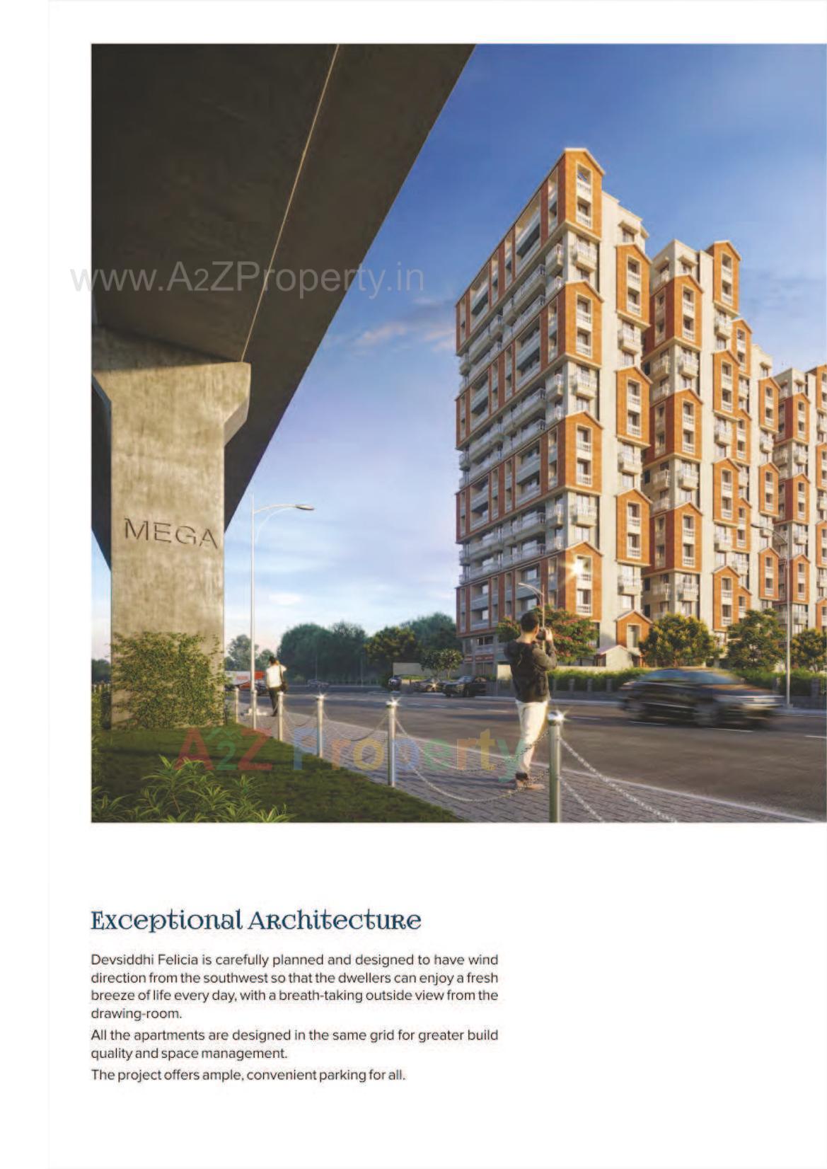 3D Elevation of real estate project Devsiddhi Felicia located at Randesan, Gandhinagar, Gujarat