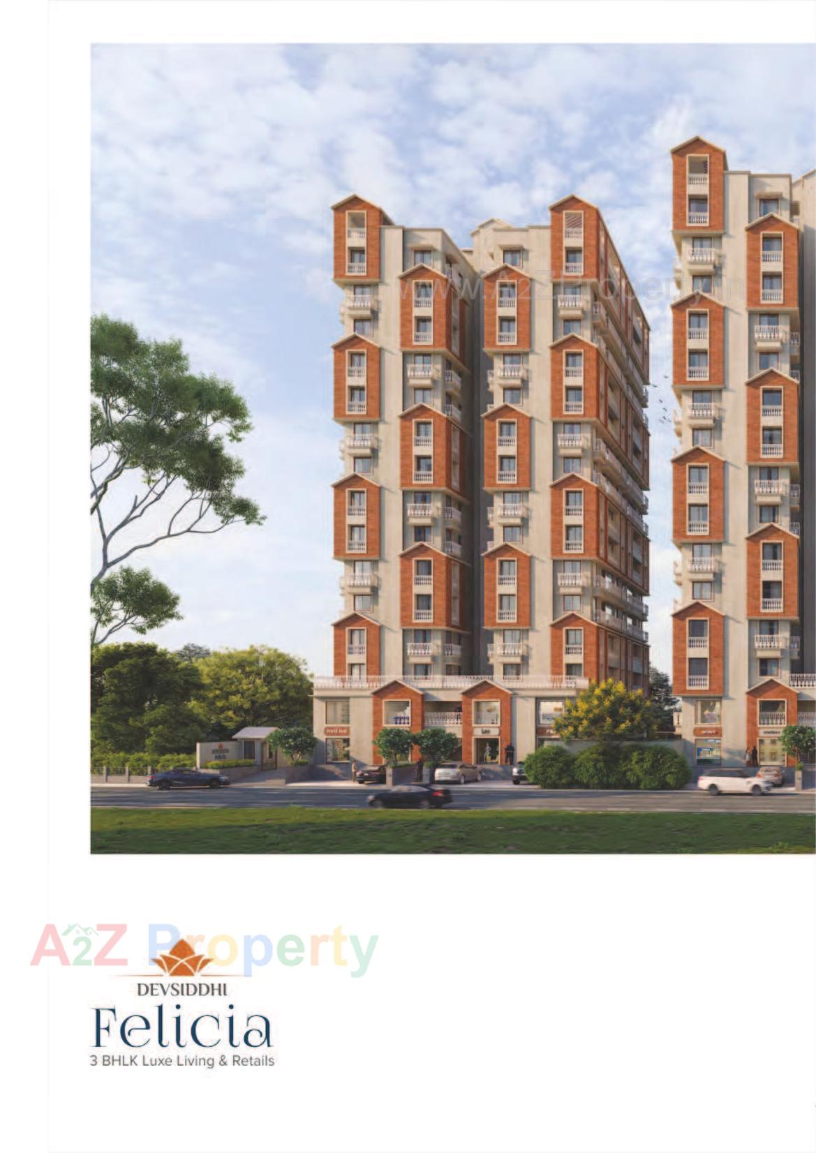 3D Elevation of real estate project Devsiddhi Felicia located at Randesan, Gandhinagar, Gujarat