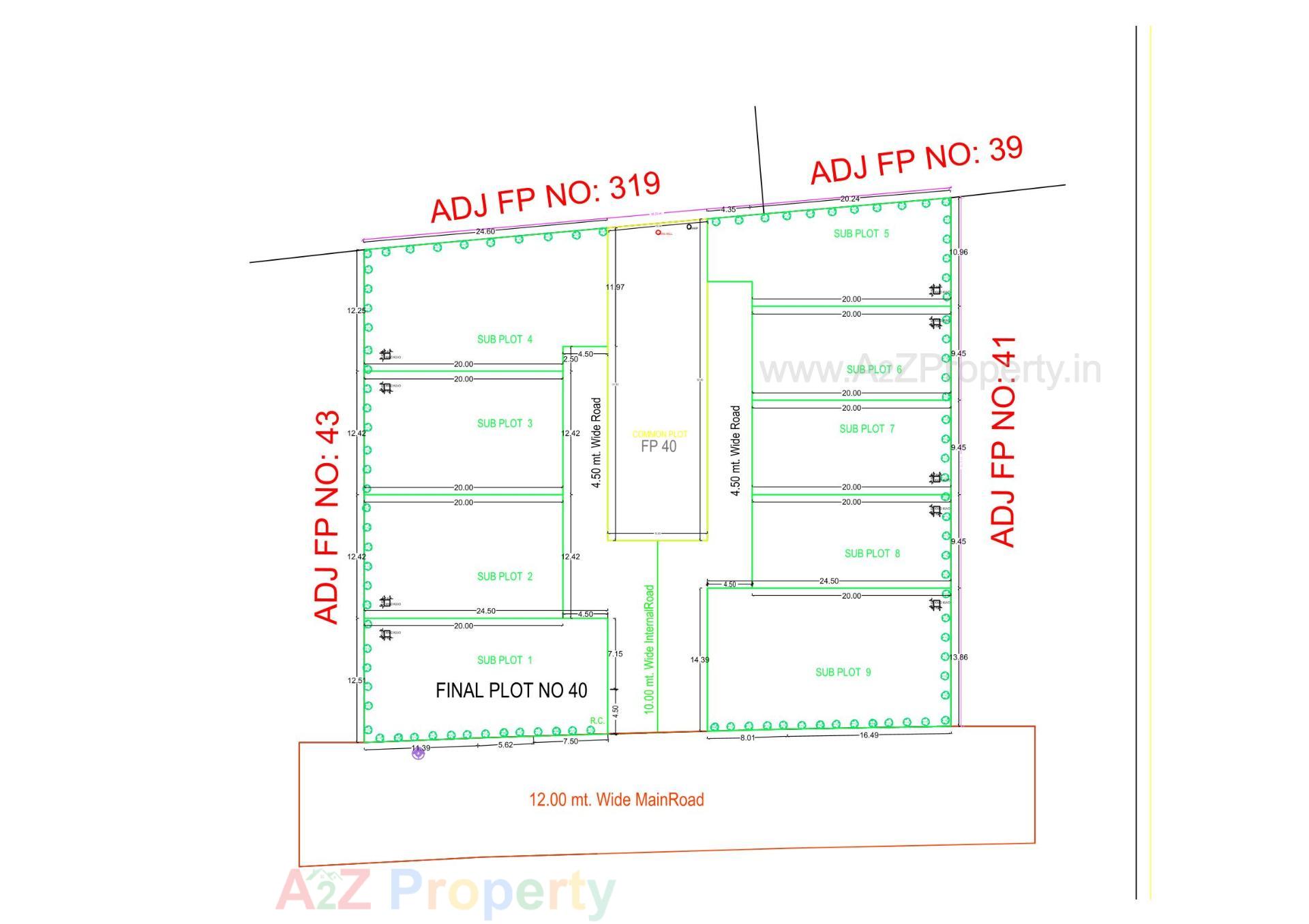 Layout of real estate project Dhyan Villa located at Raysan, Gandhinagar, Gujarat