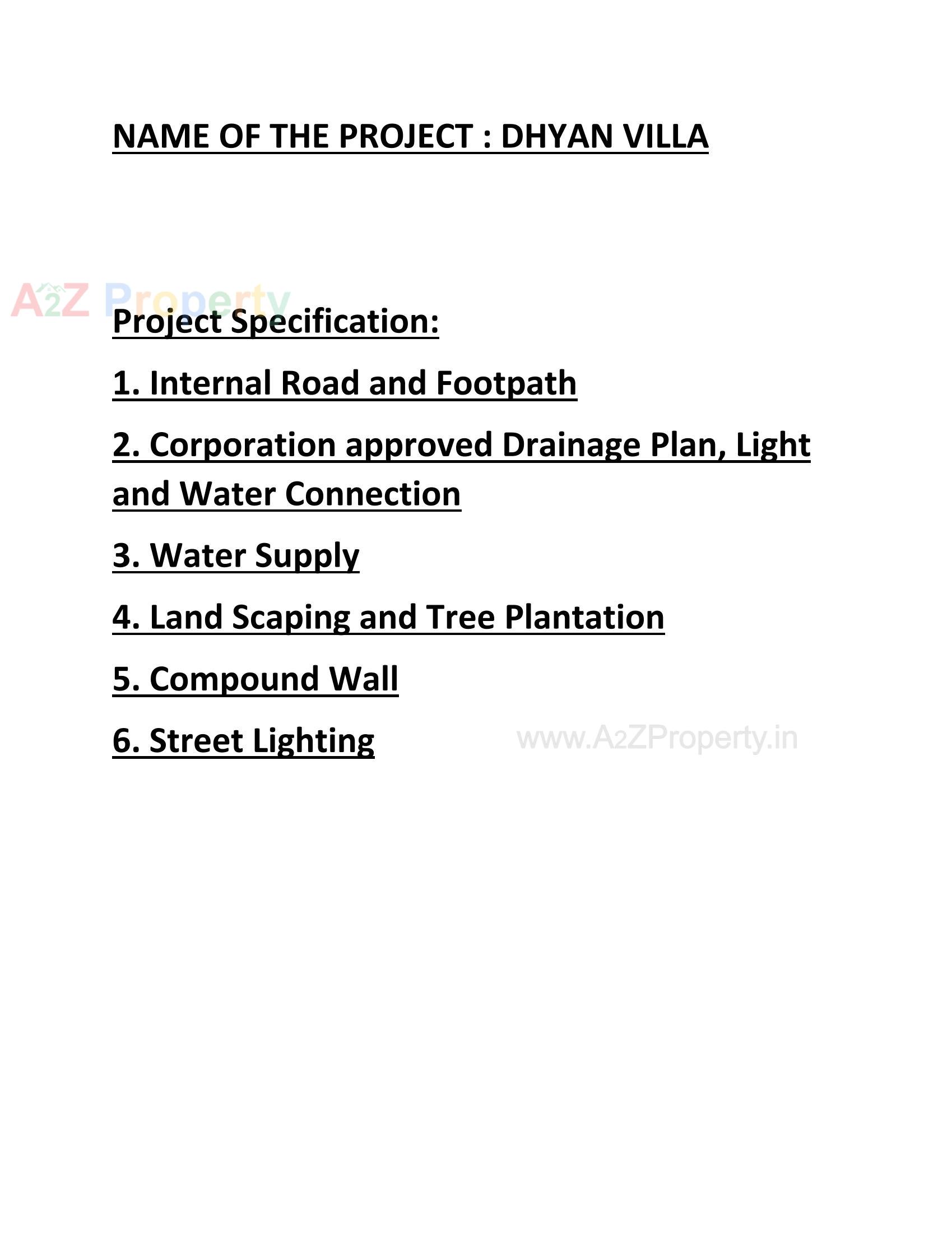  of real estate project Dhyan Villa located at Raysan, Gandhinagar, Gujarat