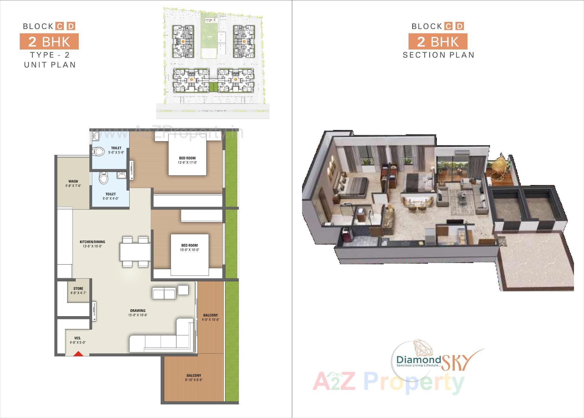 Layout of real estate project Diamond Sky located at Adalaj, Gandhinagar, Gujarat