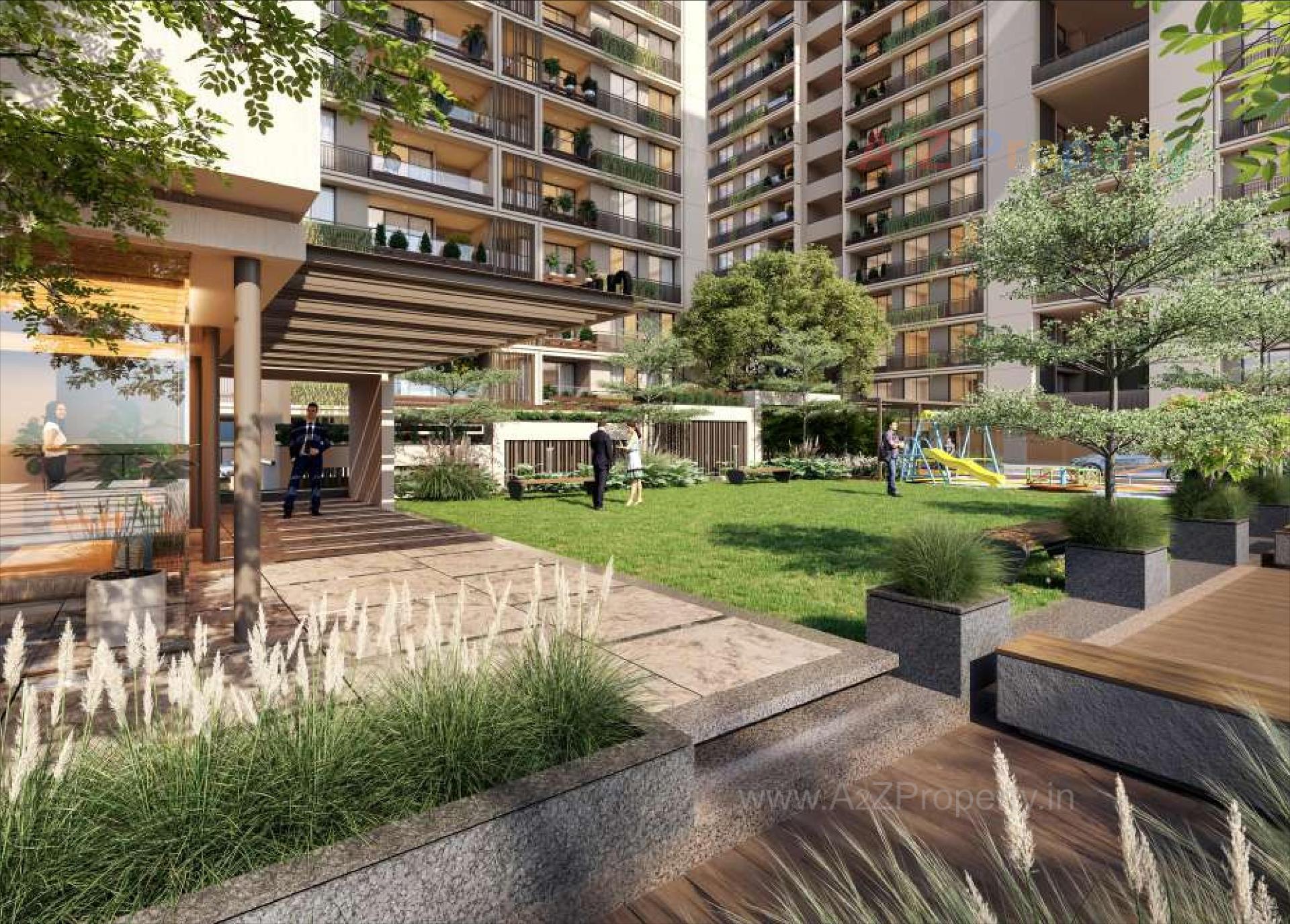 3D Elevation of real estate project Diamond Sky located at Adalaj, Gandhinagar, Gujarat