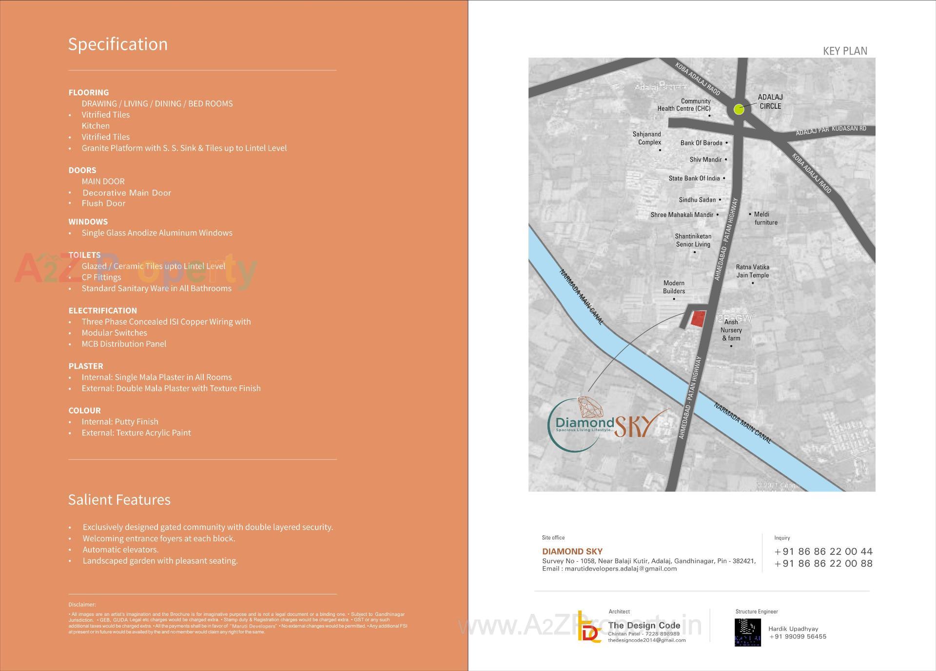  of real estate project Diamond Sky located at Adalaj, Gandhinagar, Gujarat