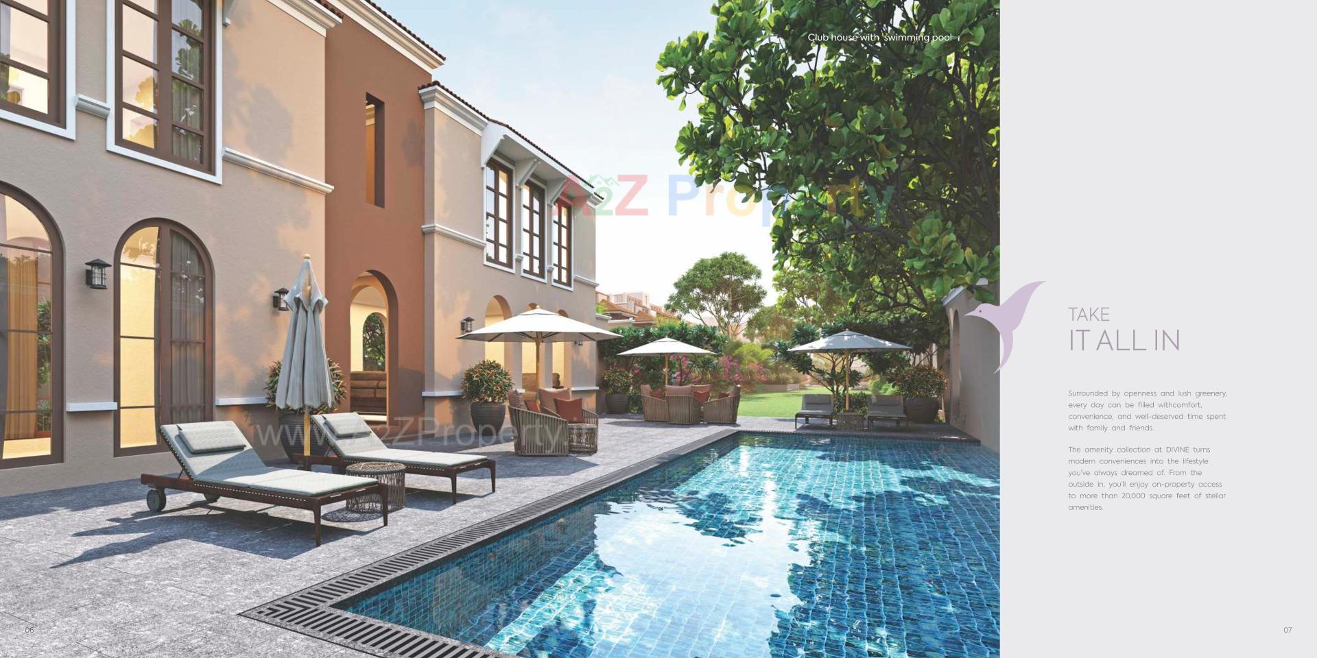 3D Elevation of real estate project Divine located at Santej--rakanpur, Gandhinagar, Gujarat