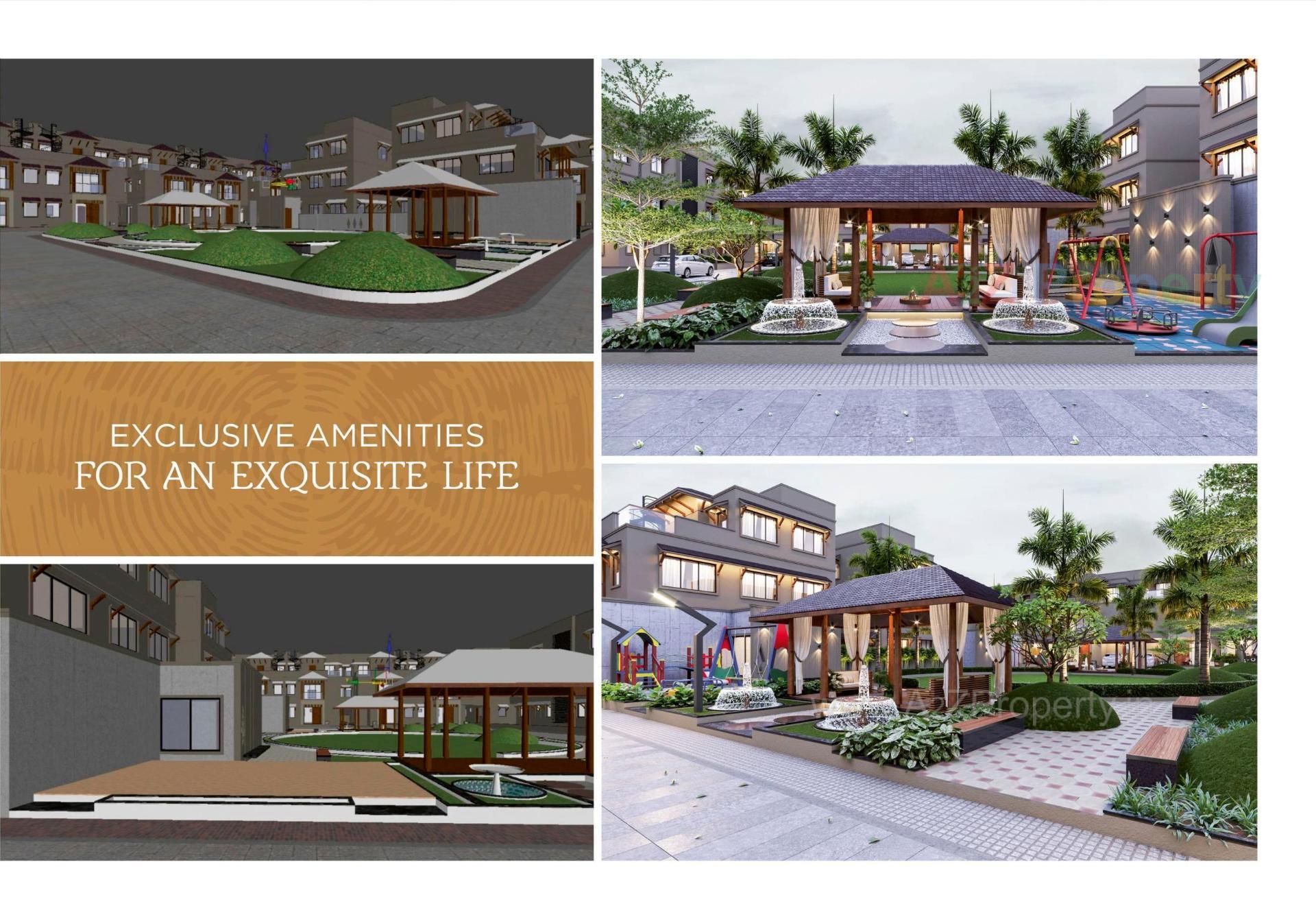 3D Elevation of real estate project Divya Sparsh located at Palaj, Gandhinagar, Gujarat