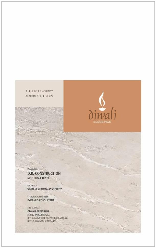  of real estate project Diwali Blessings located at Khoraj, Gandhinagar, Gujarat