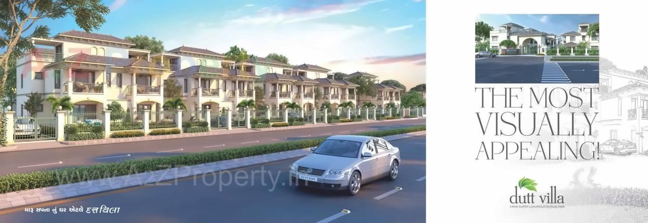 3D Elevation of real estate project Dutt Villa located at Kalol, Gandhinagar, Gujarat