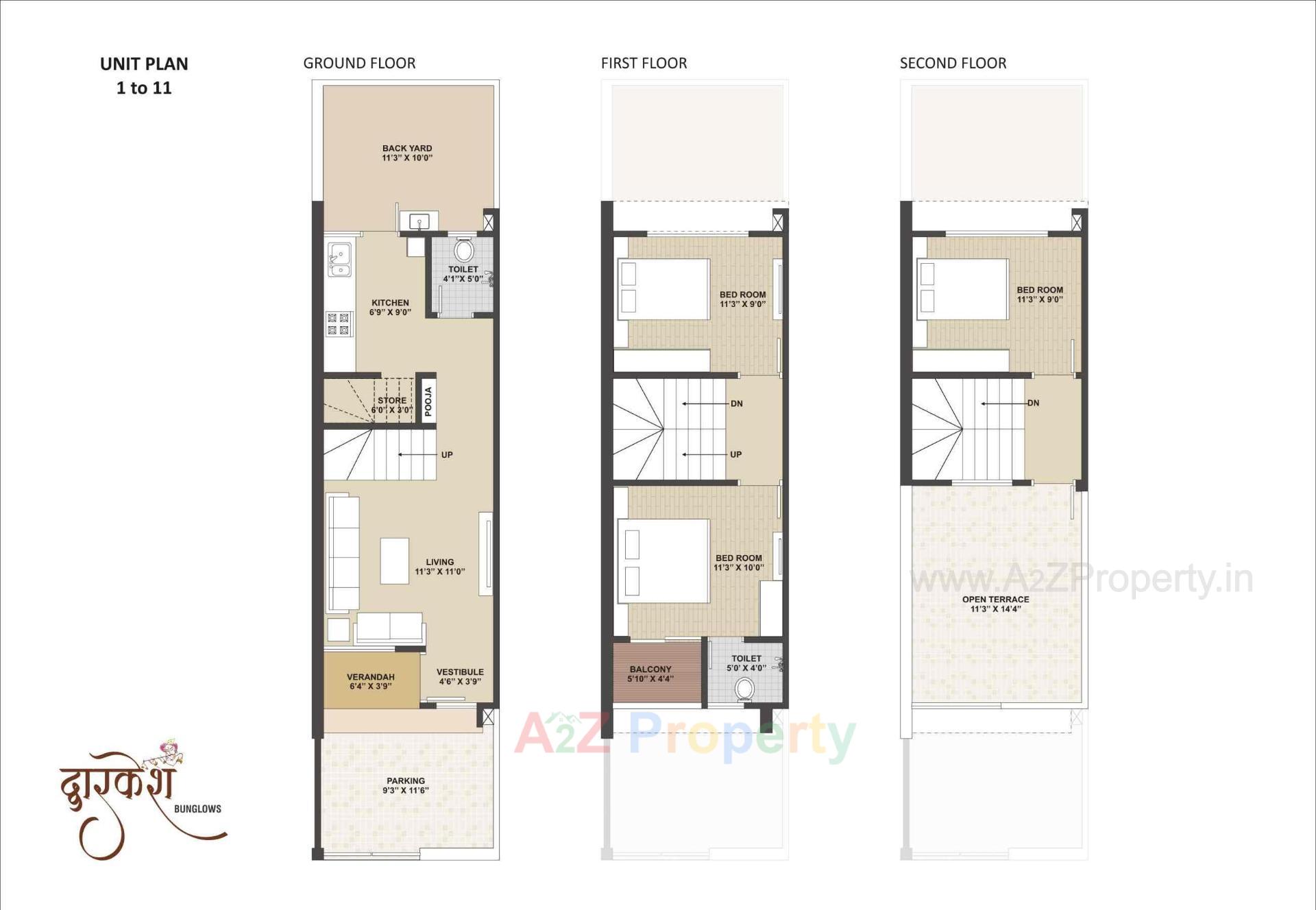 Layout of real estate project Dwarkesh Bunglows located at Gandhinagar, Gandhinagar, Gujarat