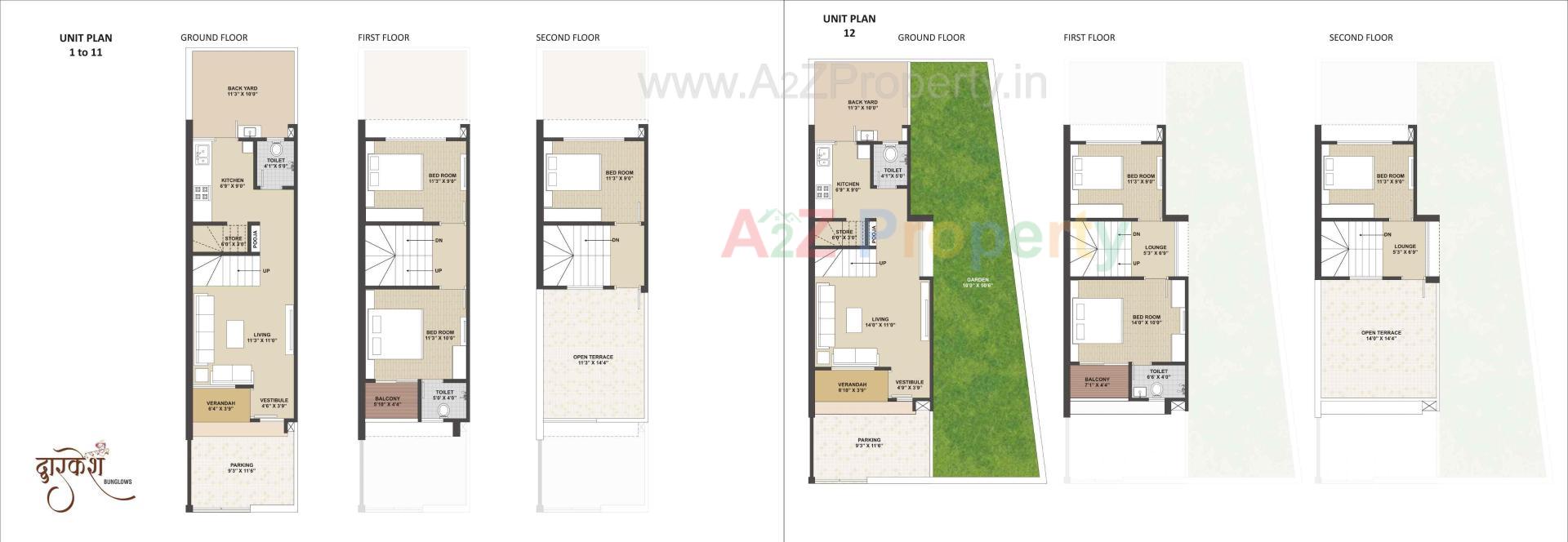 Layout of real estate project Dwarkesh Bunglows located at Gandhinagar, Gandhinagar, Gujarat