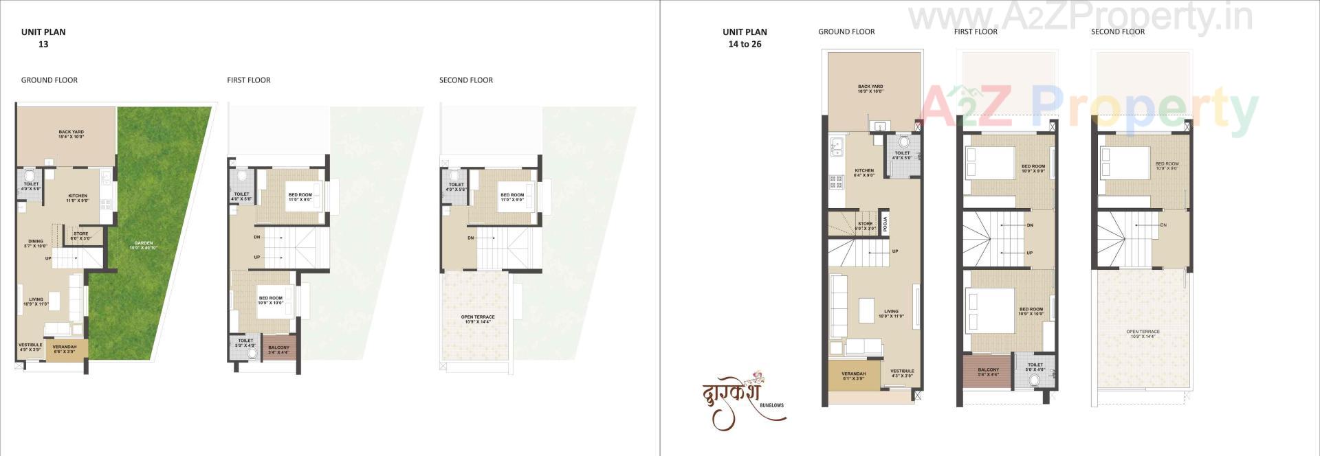 Layout of real estate project Dwarkesh Bunglows located at Gandhinagar, Gandhinagar, Gujarat