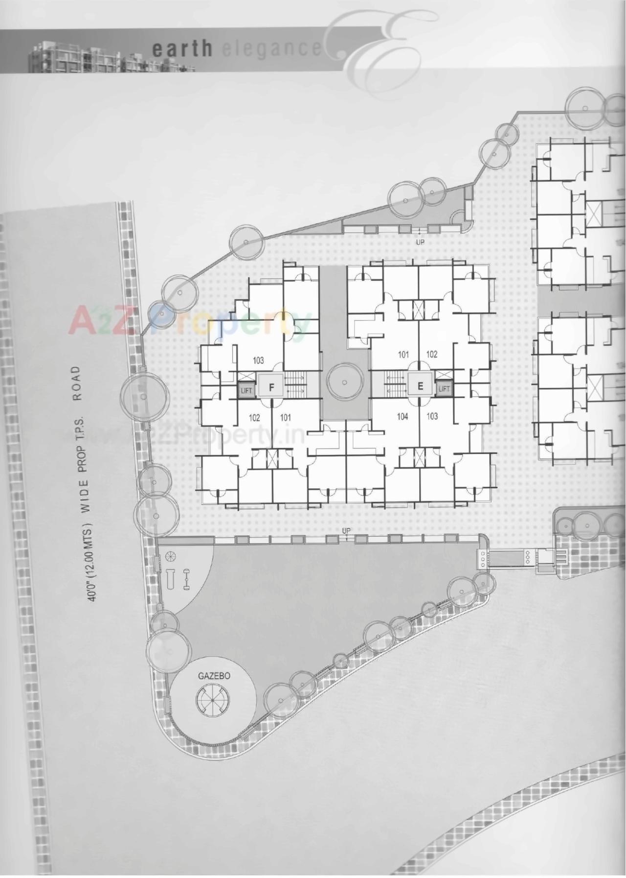 Layout of real estate project Earth Elegance located at Borisana, Gandhinagar, Gujarat
