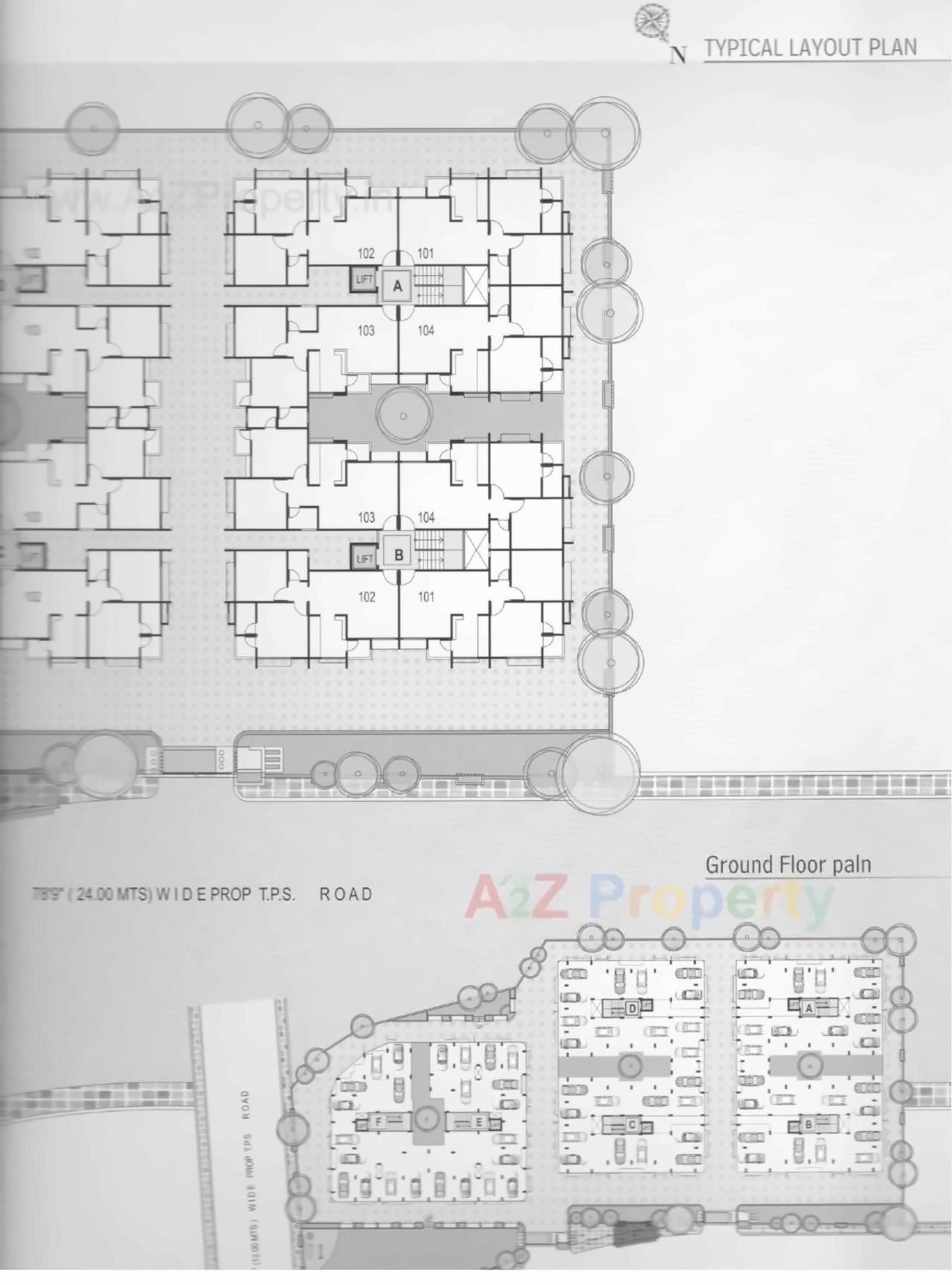 Layout of real estate project Earth Elegance located at Borisana, Gandhinagar, Gujarat