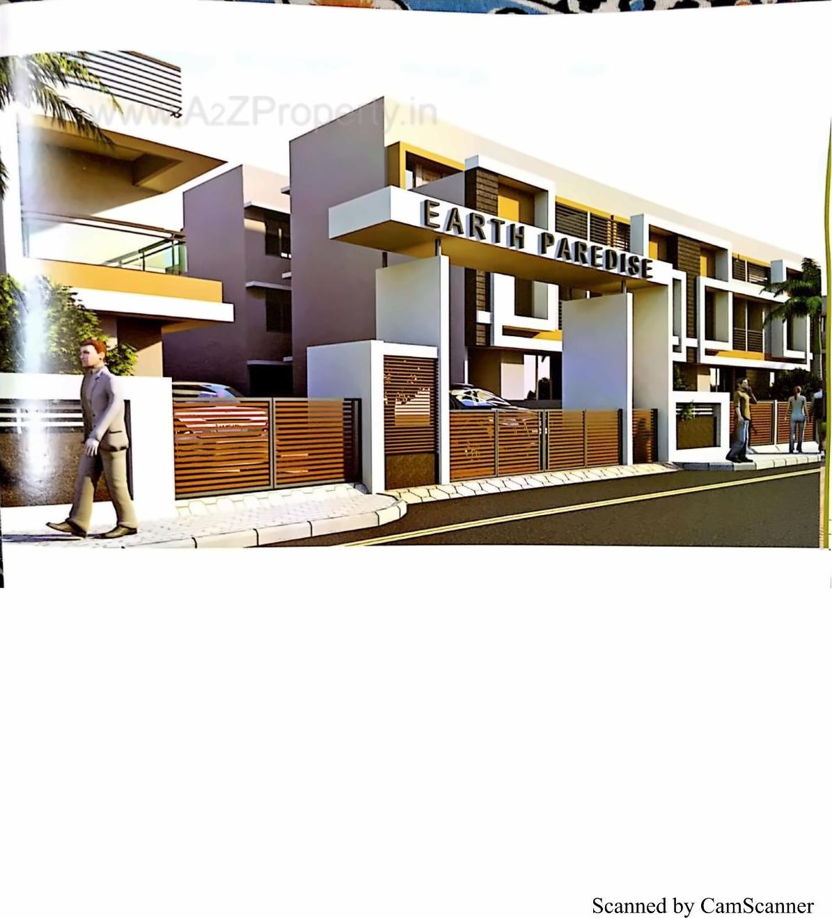 3D Elevation of real estate project Earth Paradise located at Tragad, Gandhinagar, Gujarat