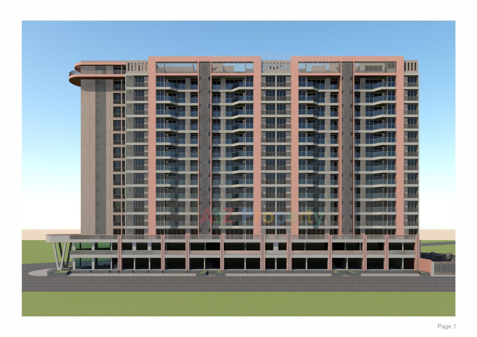 3D Elevation of real estate project Ekarthone located at Por, Gandhinagar, Gujarat