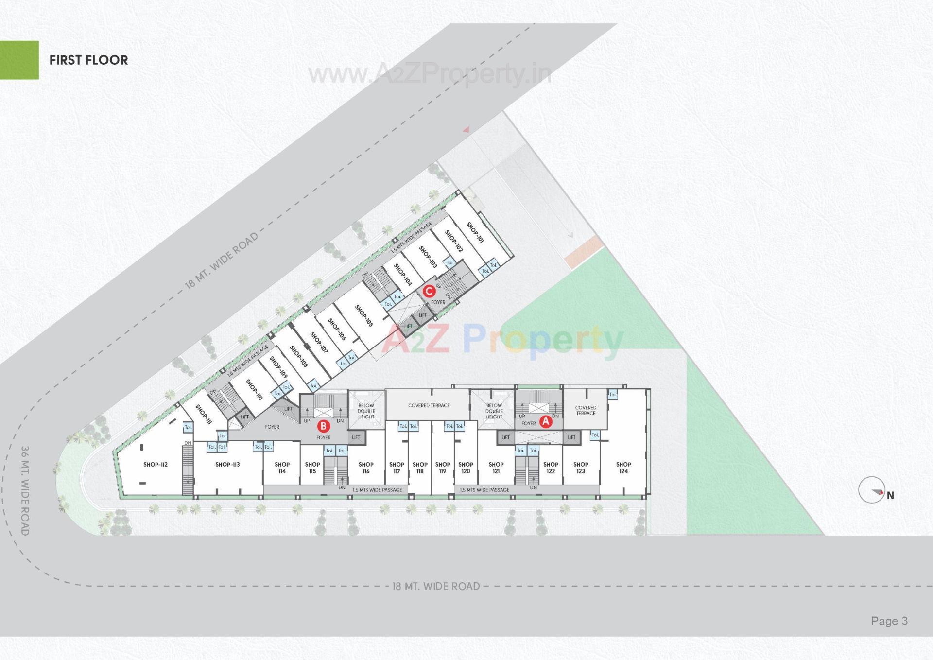 Layout of real estate project Ekarthone located at Por, Gandhinagar, Gujarat