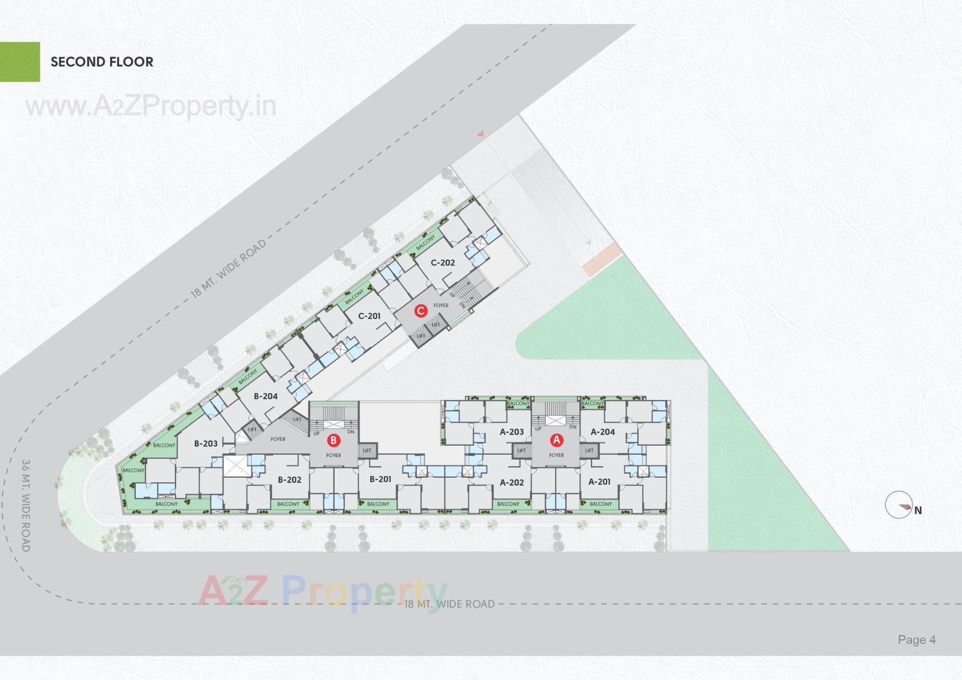 Layout of real estate project Ekarthone located at Por, Gandhinagar, Gujarat