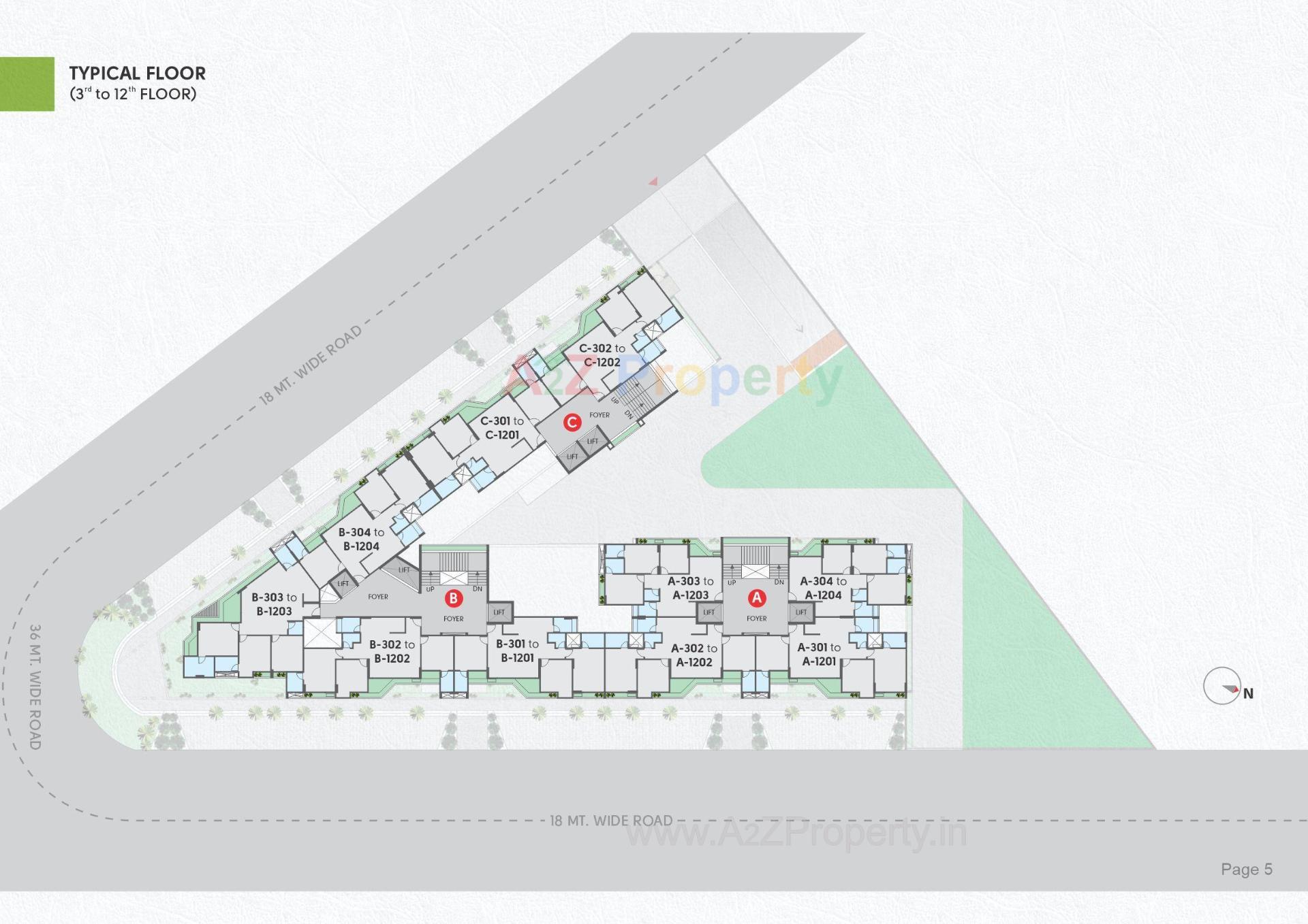 Layout of real estate project Ekarthone located at Por, Gandhinagar, Gujarat