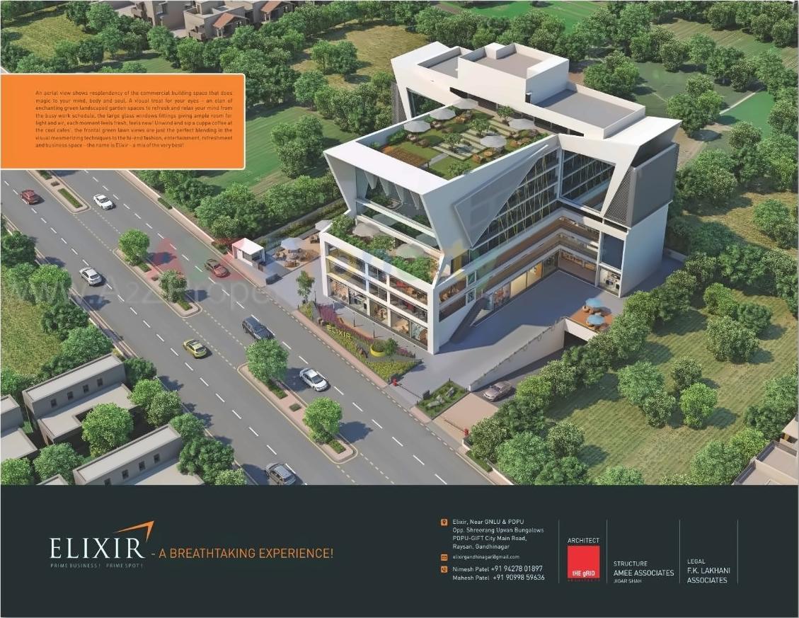3D Elevation of real estate project Elixir located at Gandhinagar, Gandhinagar, Gujarat