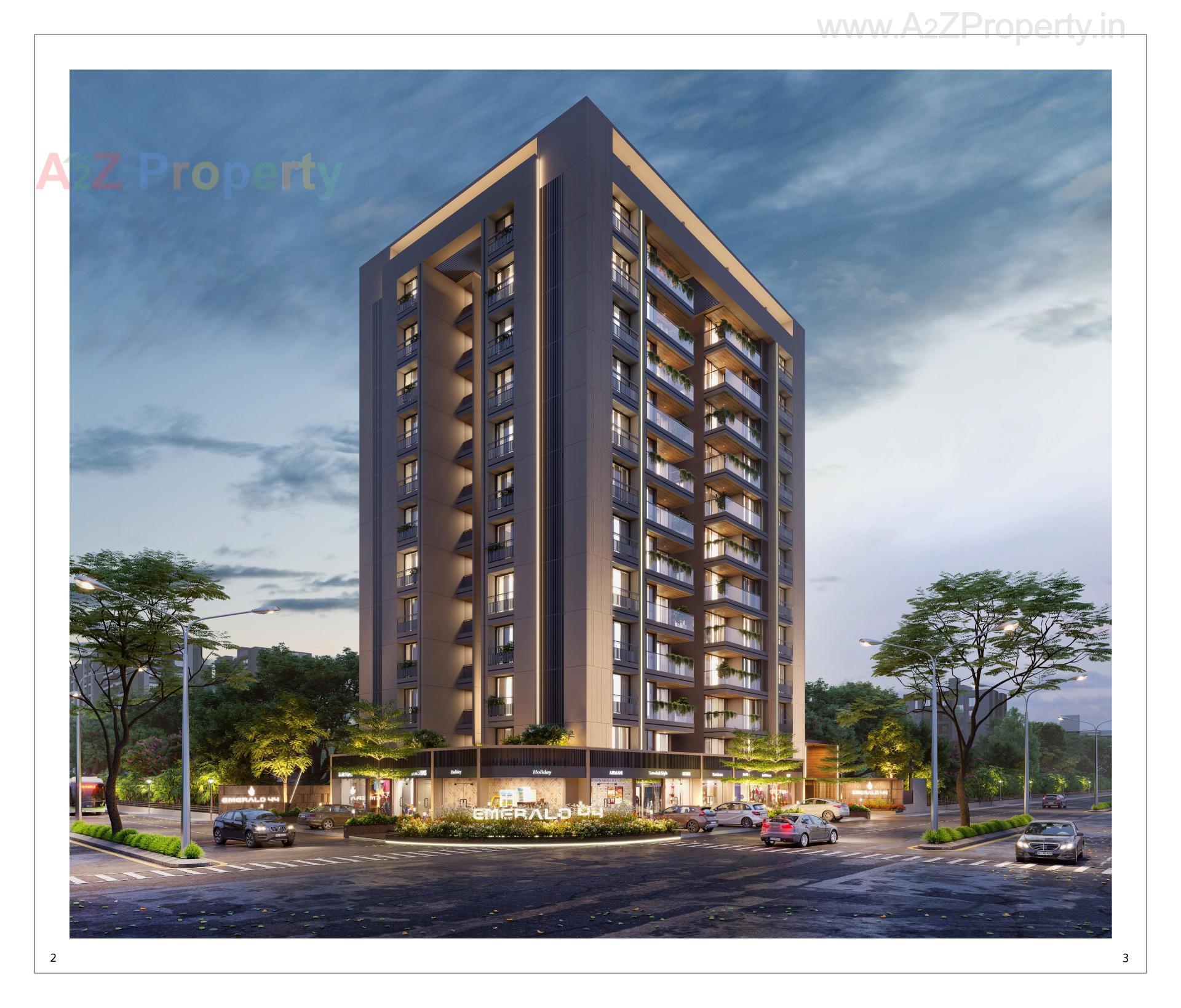 3D Elevation of real estate project Emerald located at Khoraj, Gandhinagar, Gujarat