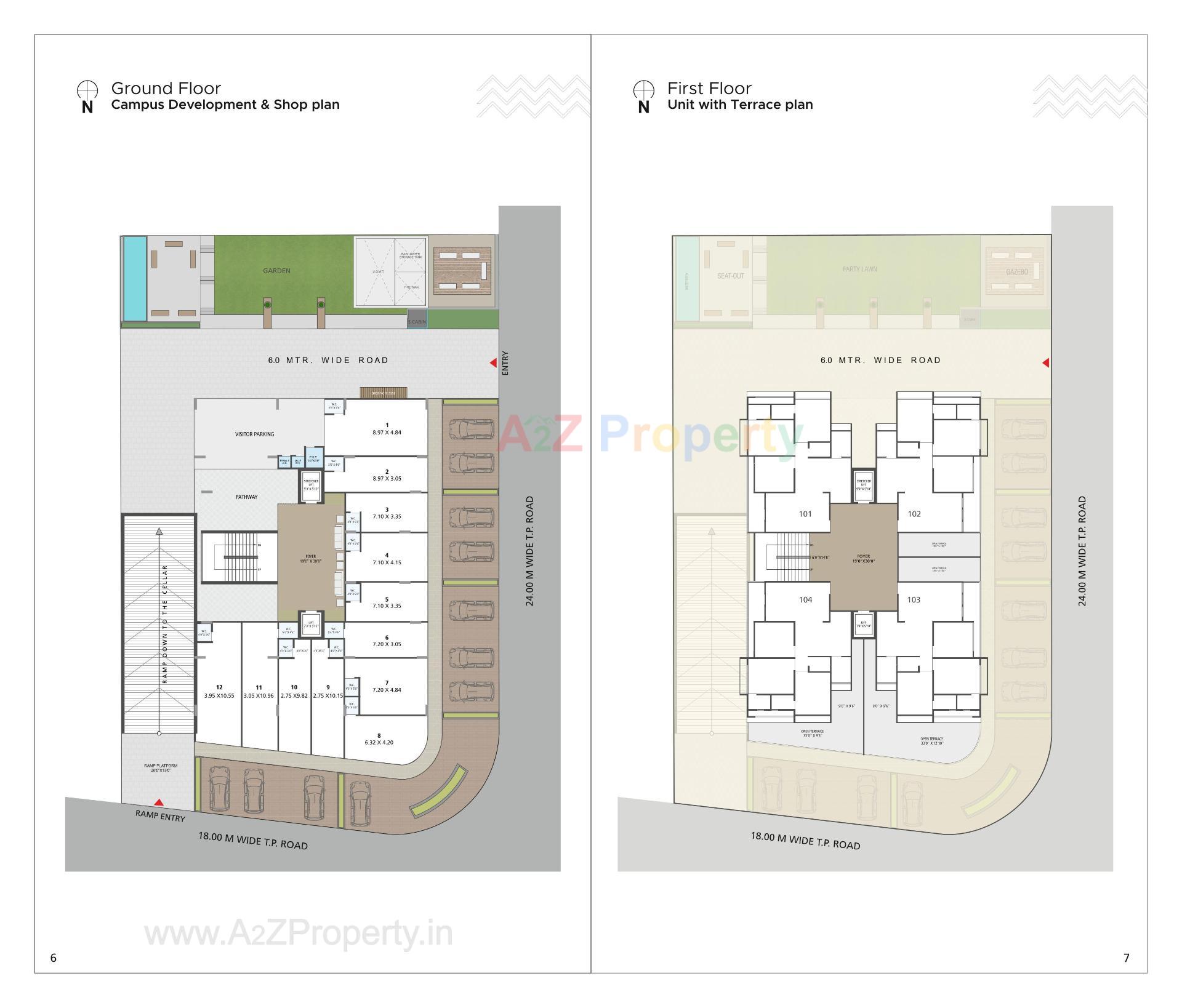 Layout of real estate project Emerald located at Khoraj, Gandhinagar, Gujarat