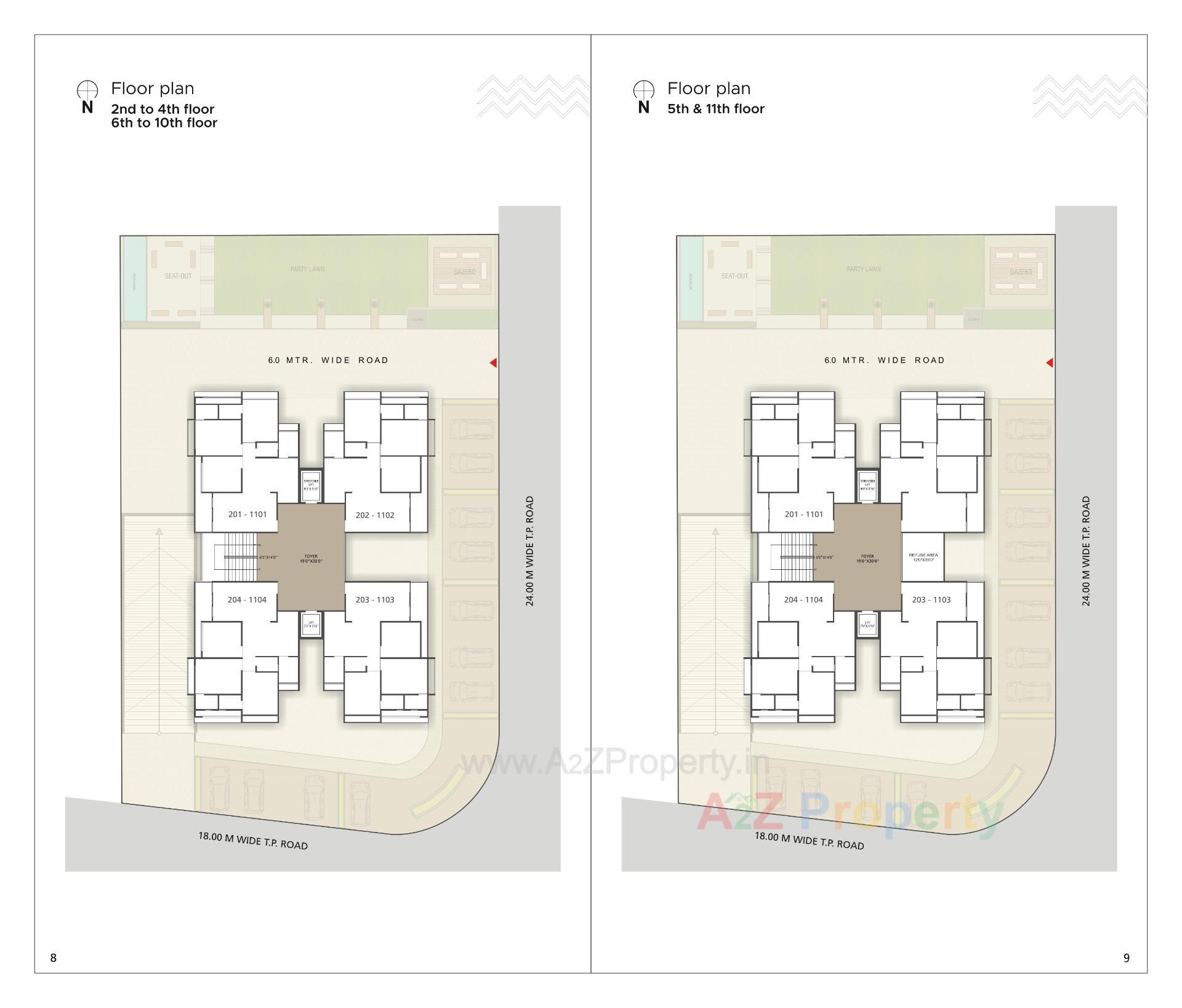 Layout of real estate project Emerald located at Khoraj, Gandhinagar, Gujarat