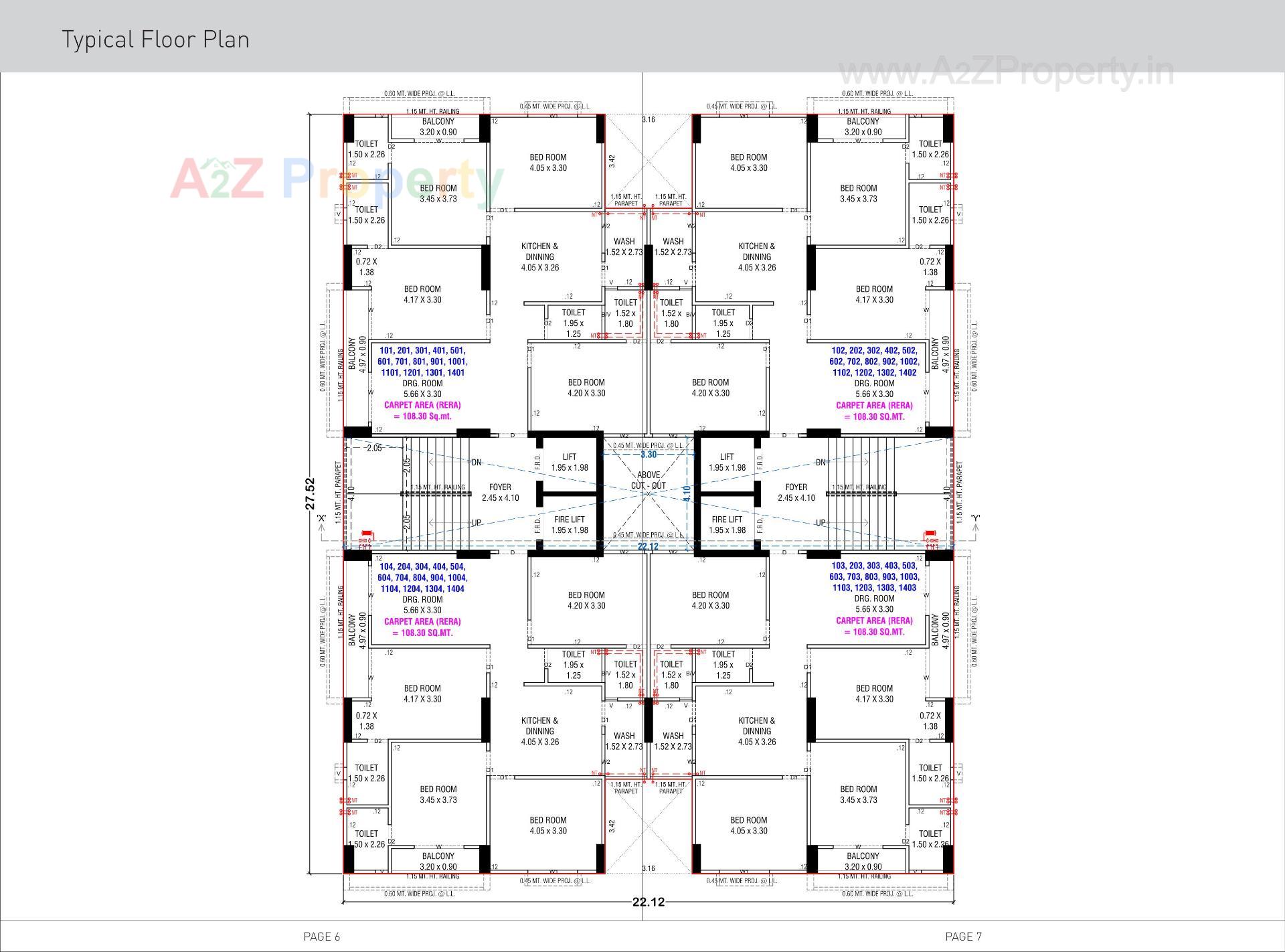 Layout of real estate project Ever Mark 4 located at Vavol, Gandhinagar, Gujarat