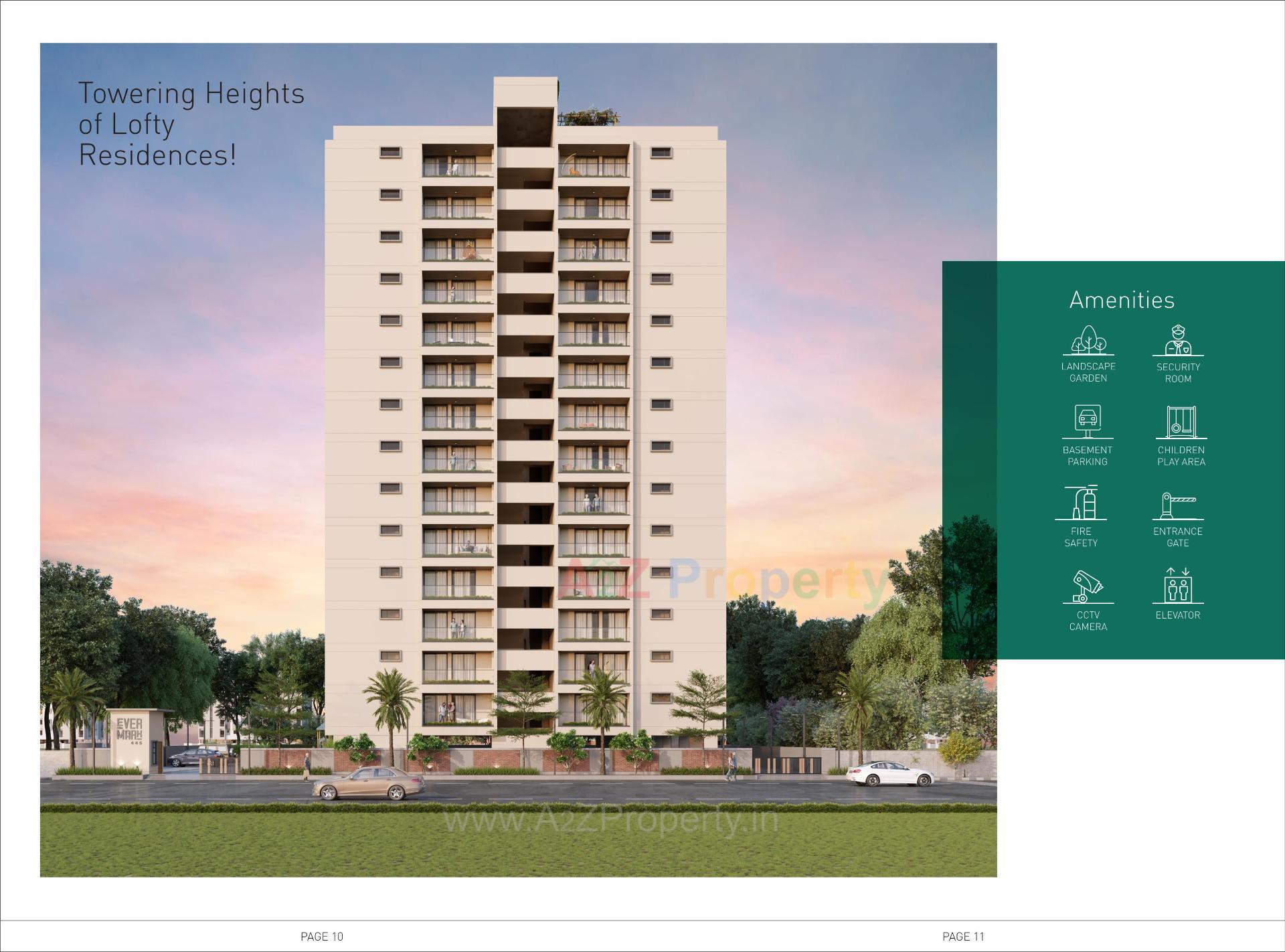 3D Elevation of real estate project Ever Mark 4 located at Vavol, Gandhinagar, Gujarat